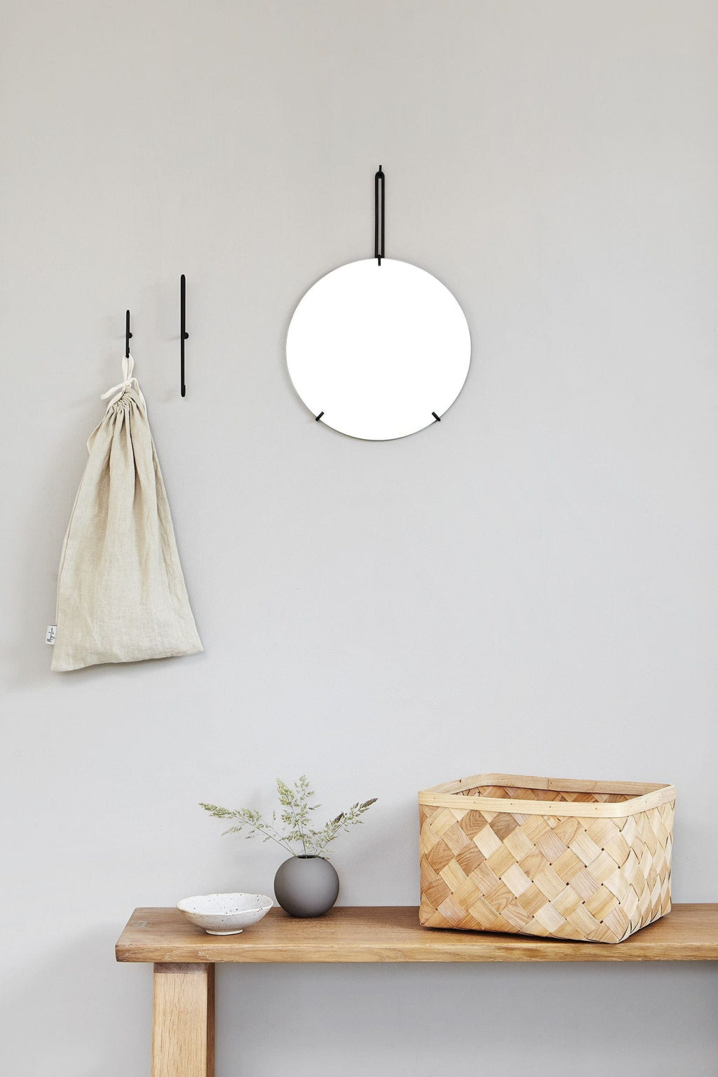 Moebe Large Black Wall Hook - Stylish Steel Coat & Key Hanger