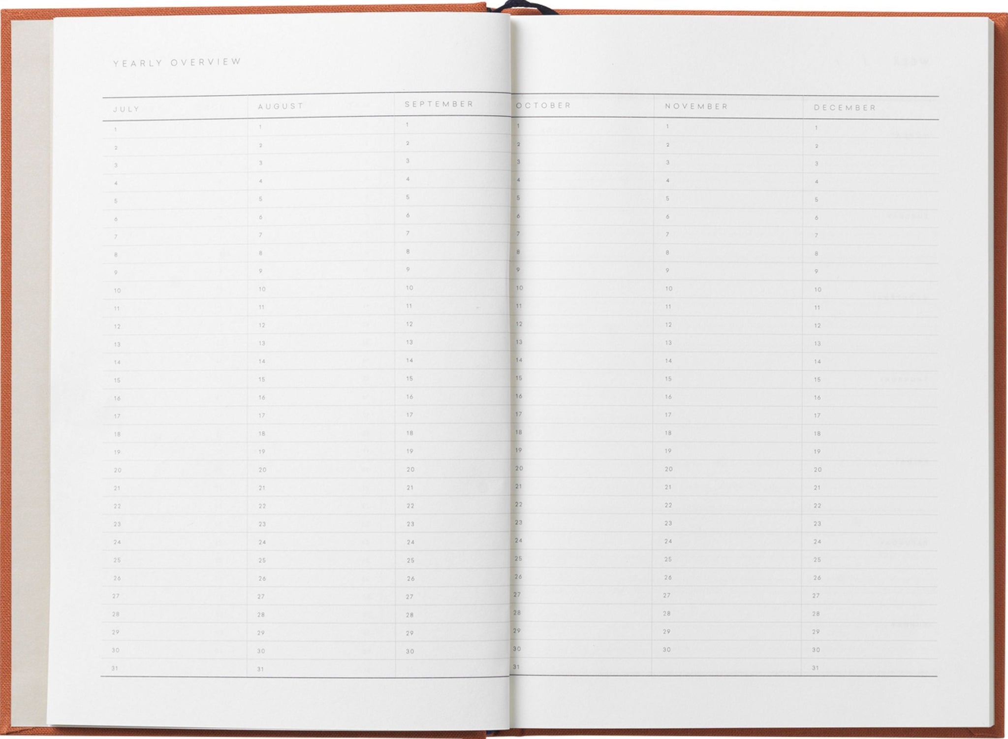 Notem Studio Even Weekly Journal Medium, Sienna Cloth