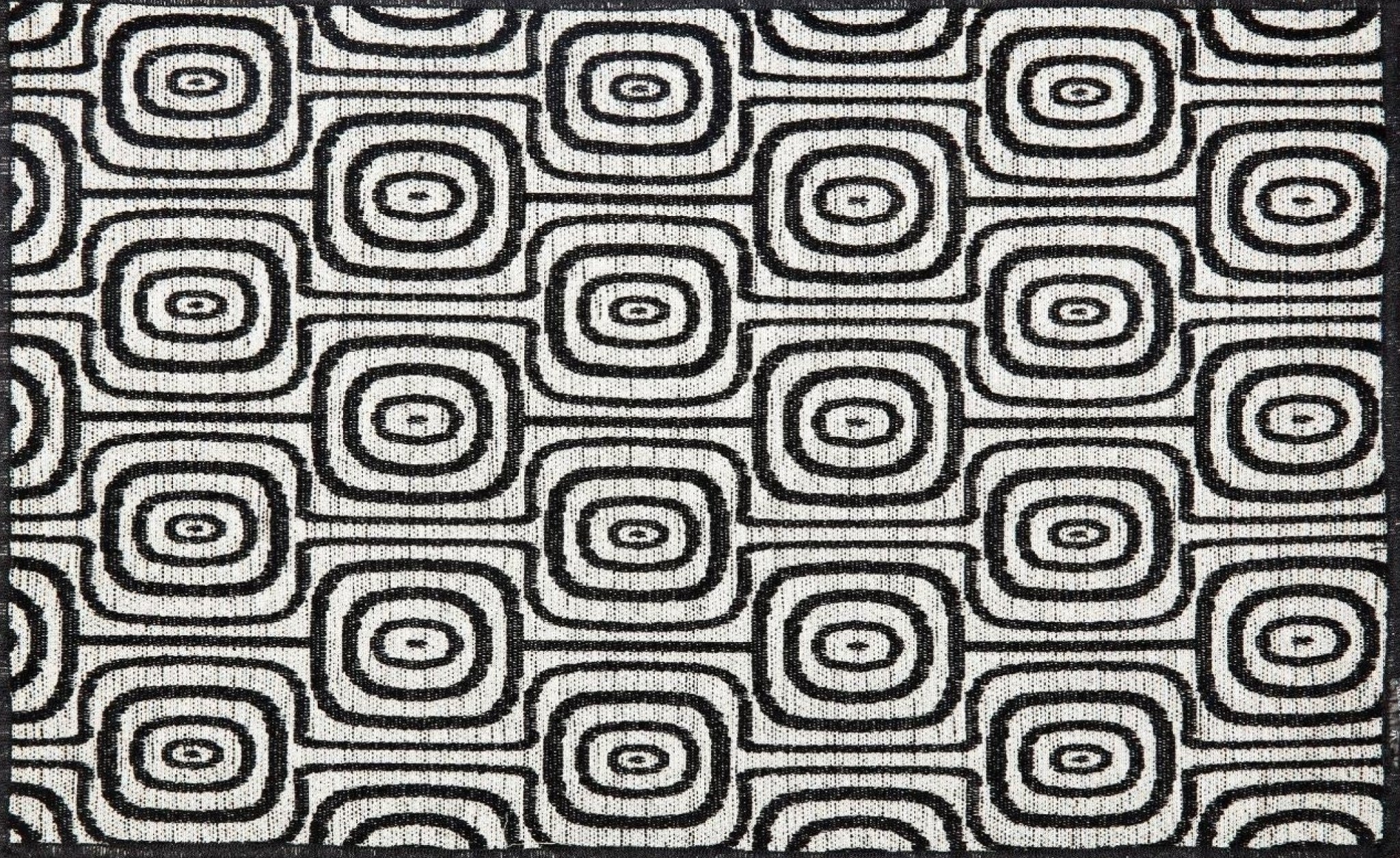 Dutchdeluxes placemat Set of 4 Black & White, Monkey Eyes