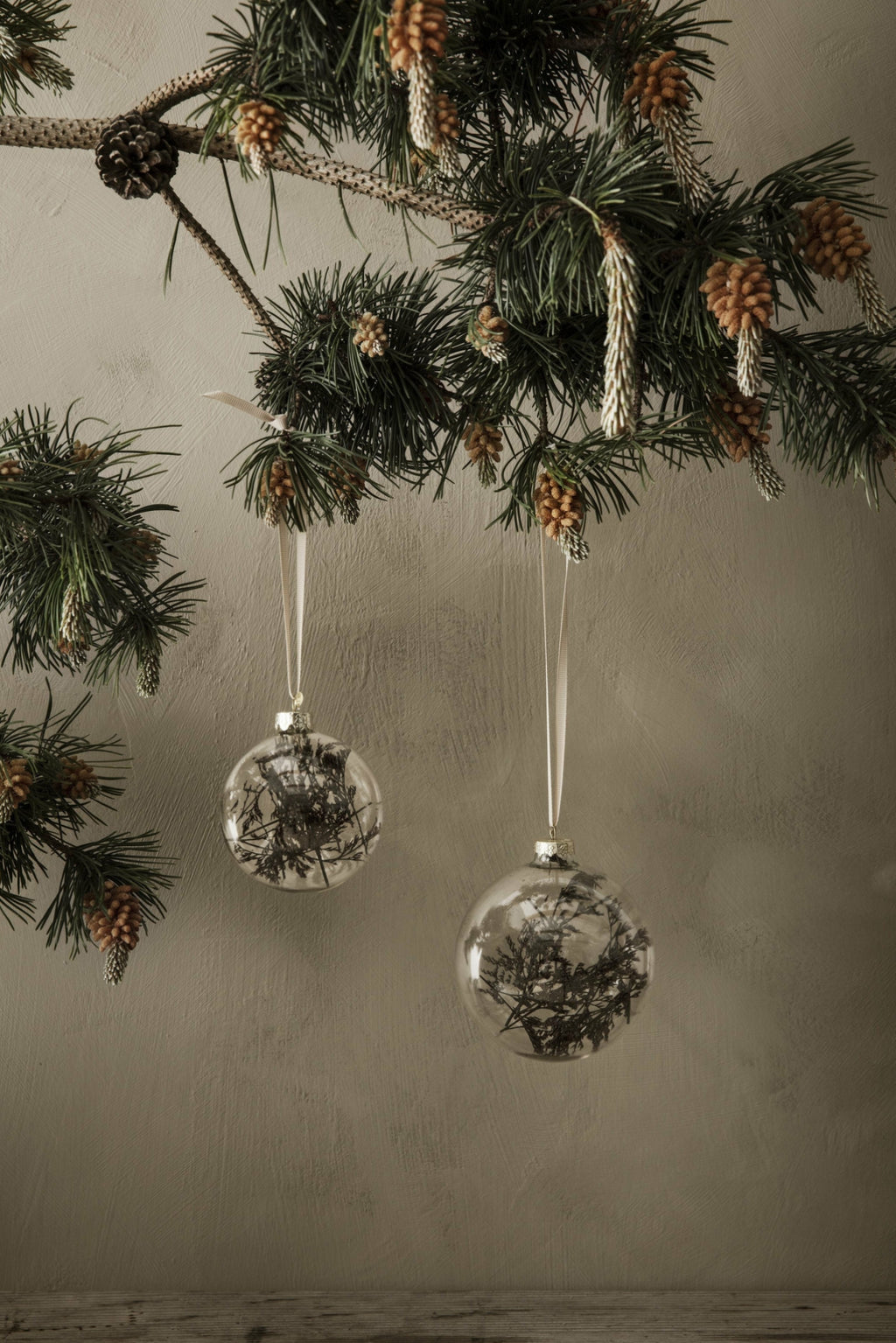 Ferm Living Flora Christmas Tree Decorations Small Set Of 4, Purple