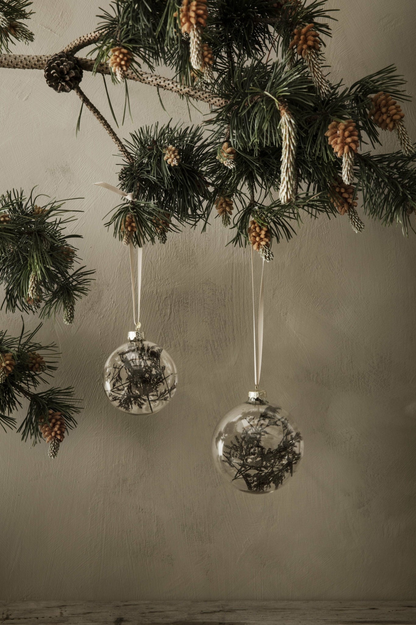 Ferm Living Flora Christmas Tree Decorations Small Set Of 4, Purple