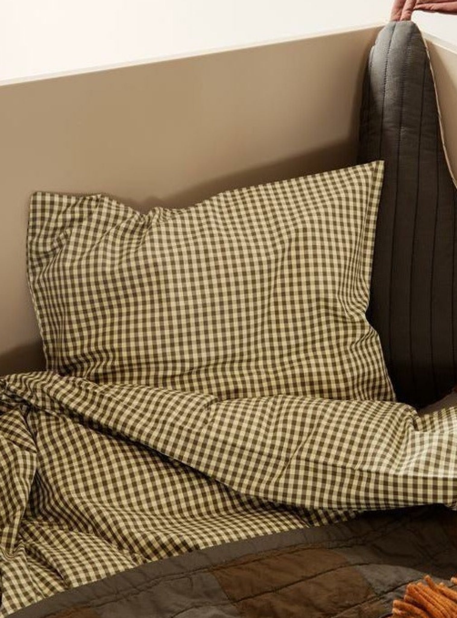 Ferm Living Check Bed Linen Baby 70x100 Cm, Yellow