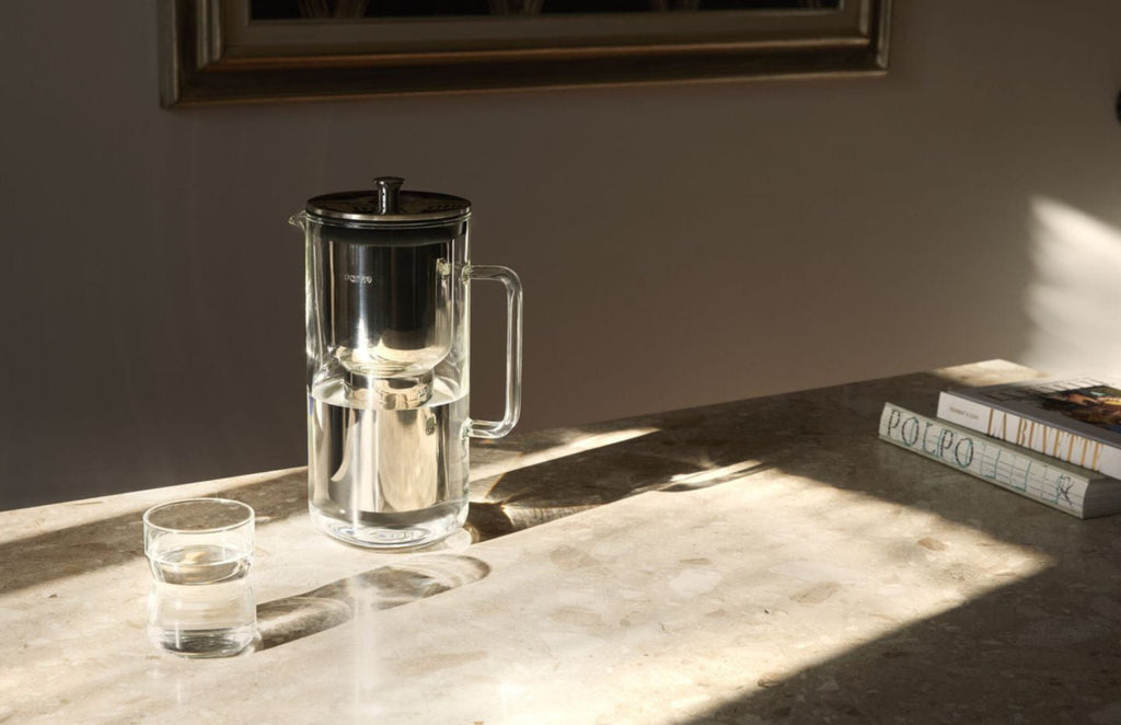 Aarke Purifier: Premium Glass & Steel Water Filter Jug For Cleaner Water