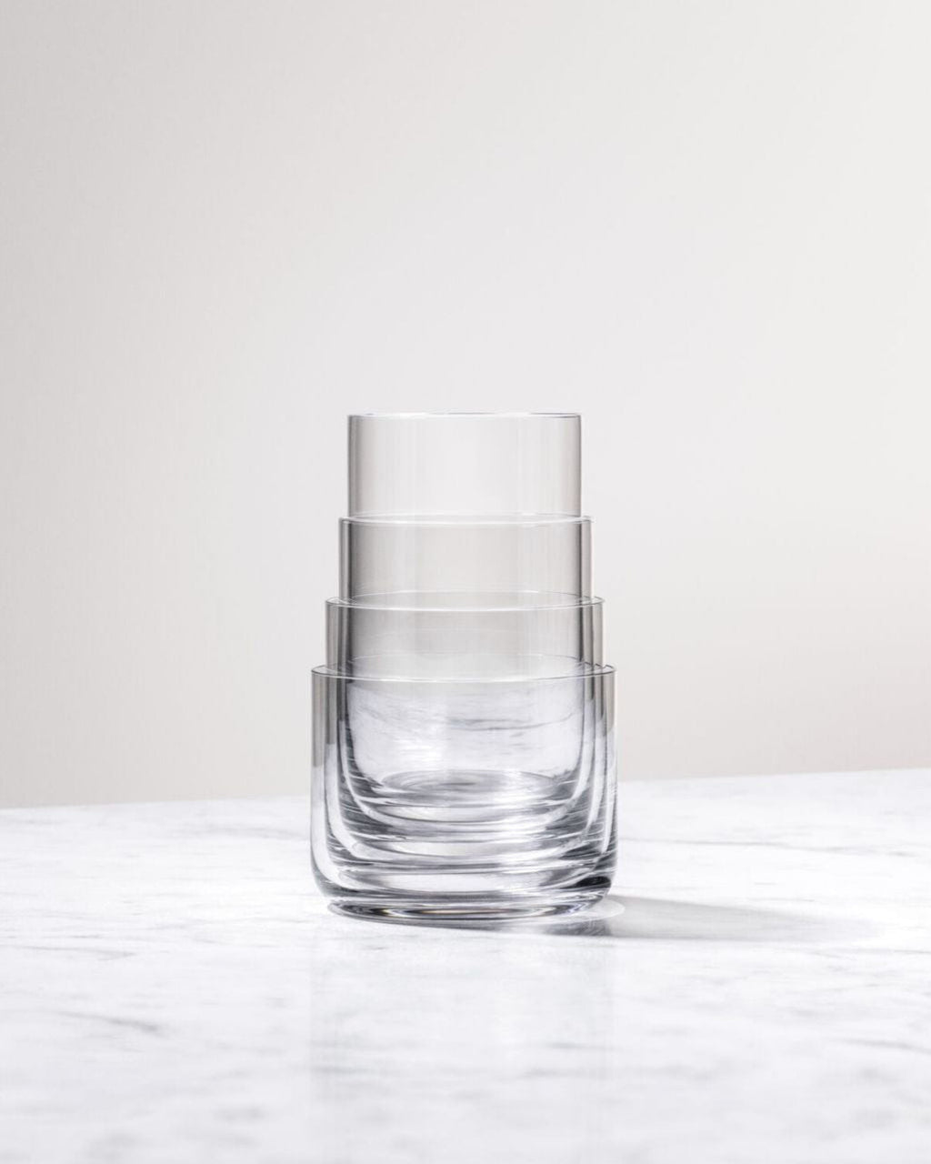 Aarke Nesting Glass Set: Stylish Crystal Glasses, Space-Saving Design