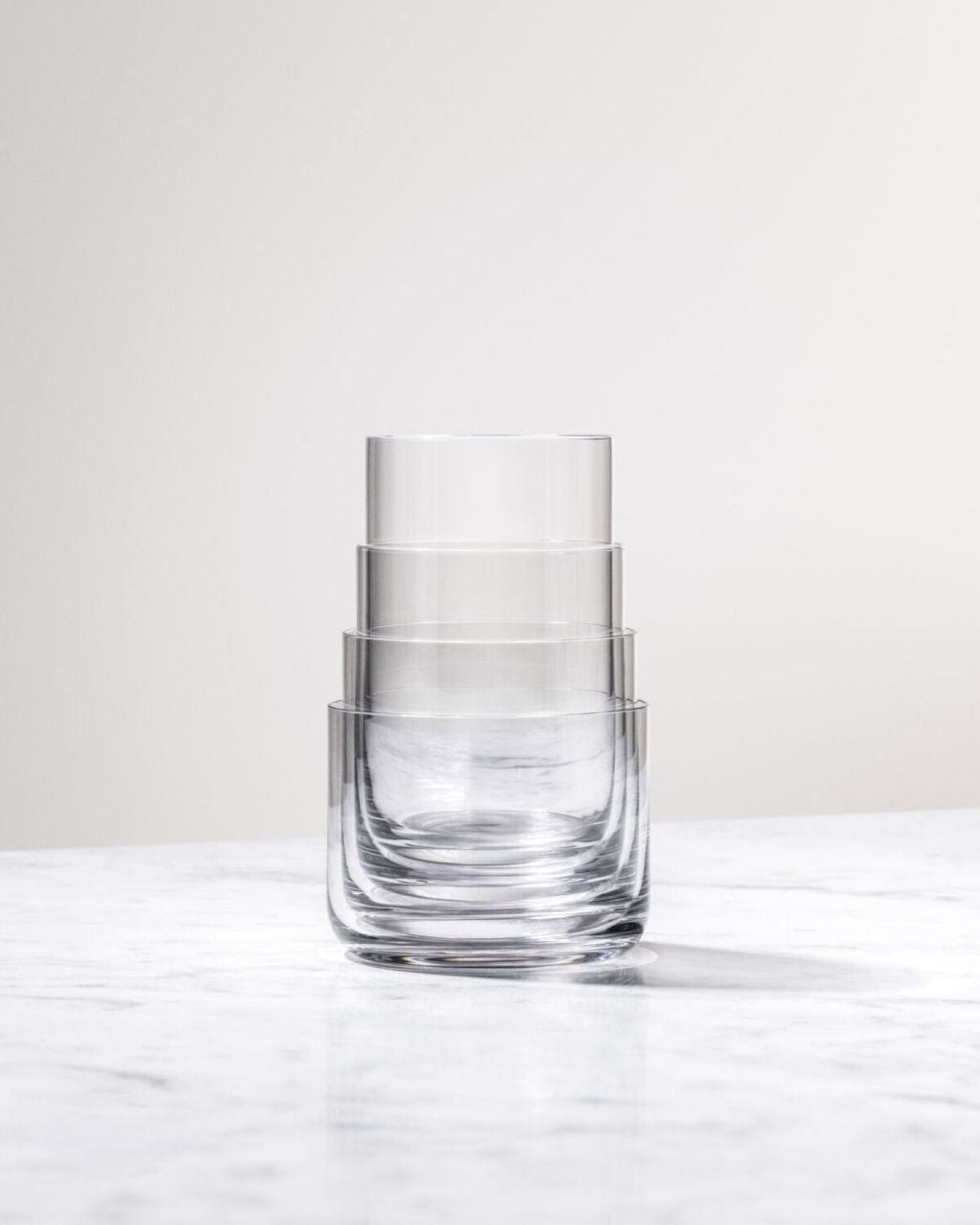 Aarke Nesting Glass Set: Stylish Crystal Glasses, Space-Saving Design