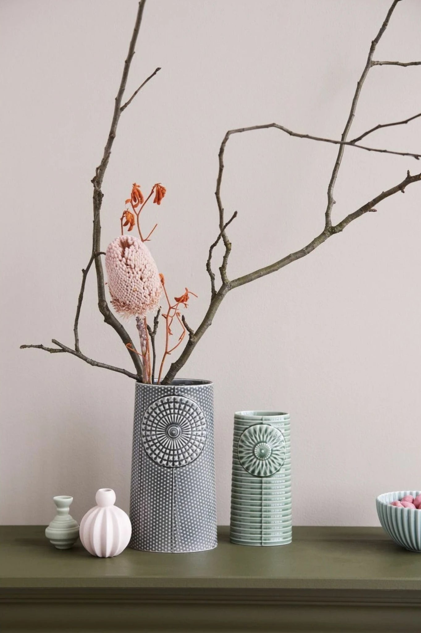 Dottir Pearlpuff Vase, White