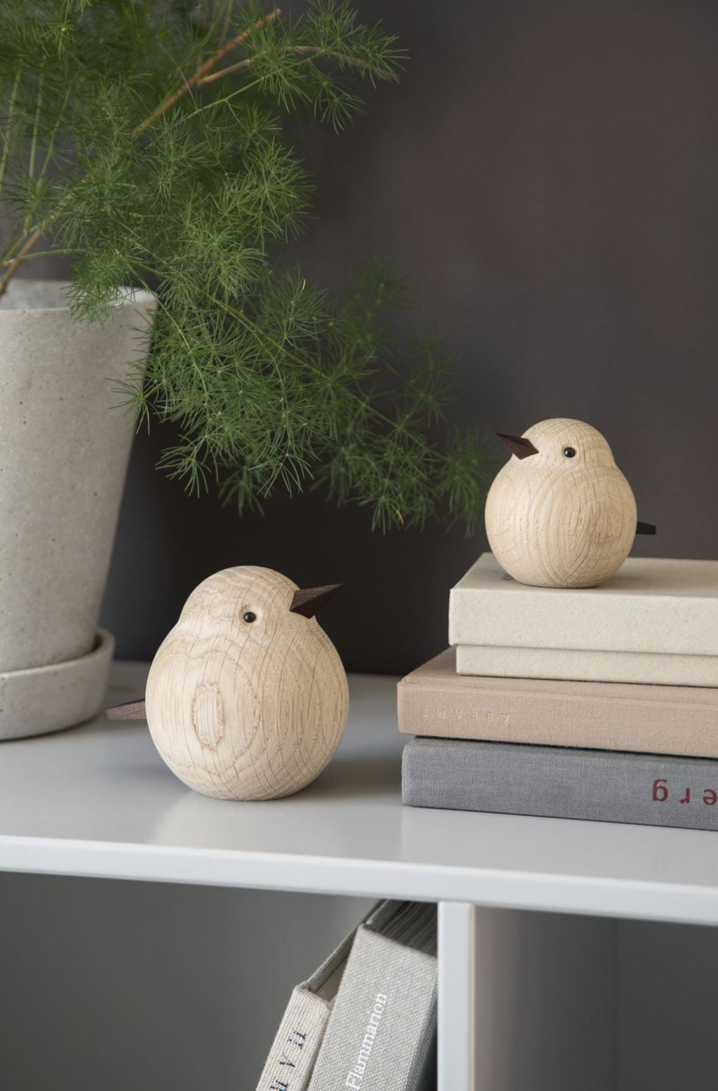 Novoform Design Mama Sparrow Decorative Figure, Natural Oak