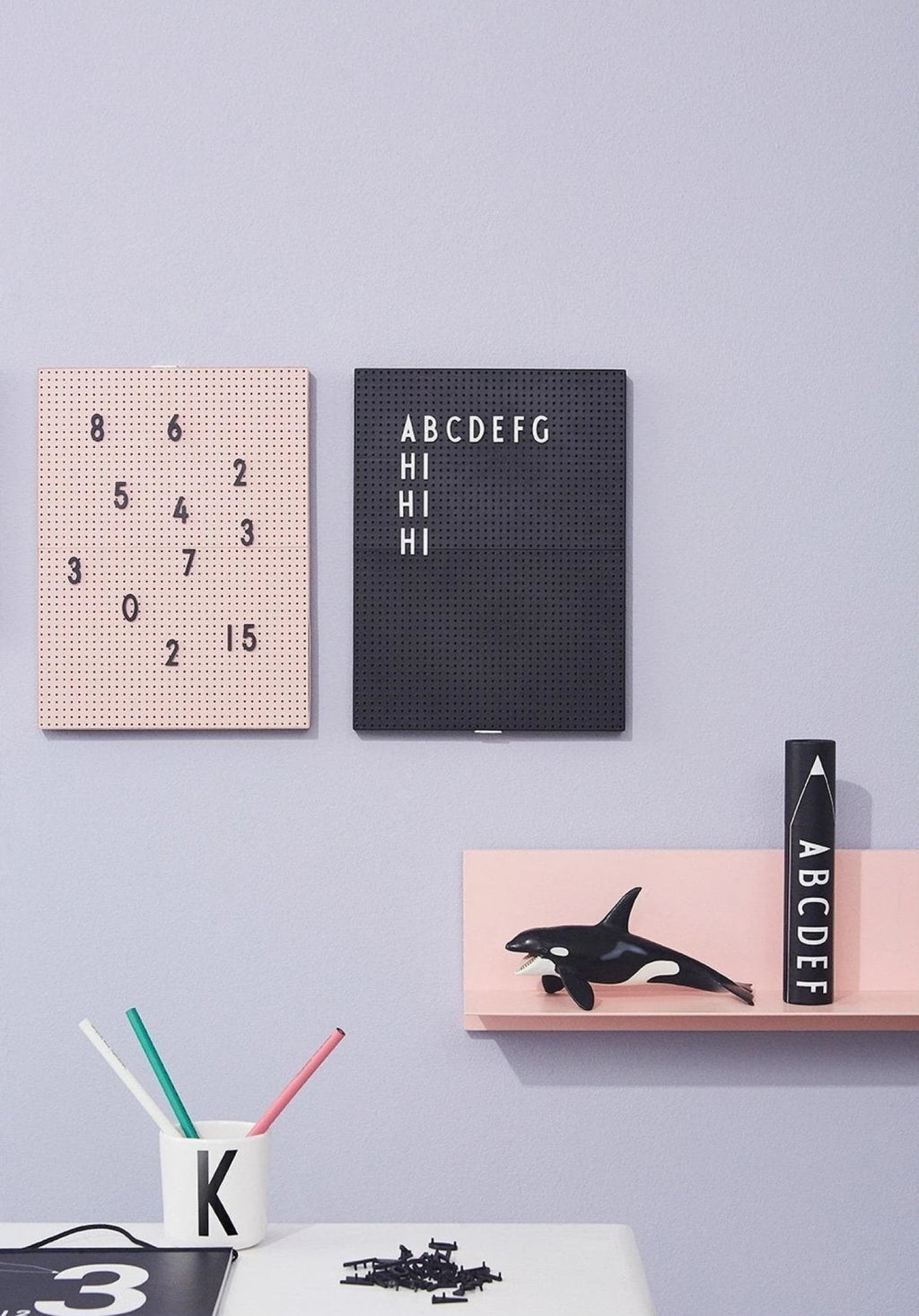 Design Letters Pinboard Dark Gray, Small