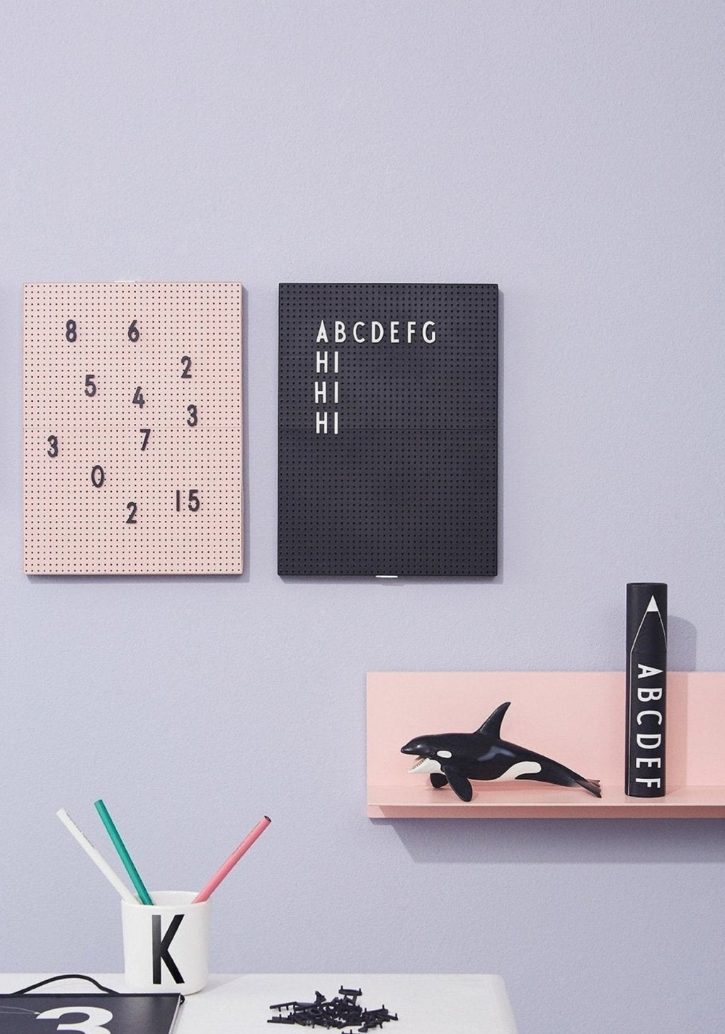 Design Letters Pinboard Light Gray, Small