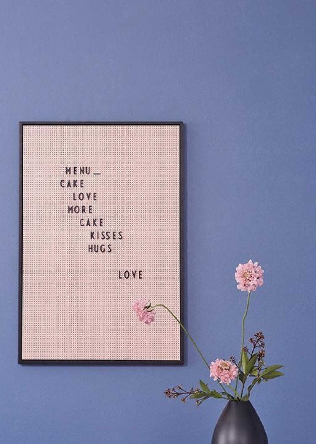 Design Letters Wall Dark Gray, Large