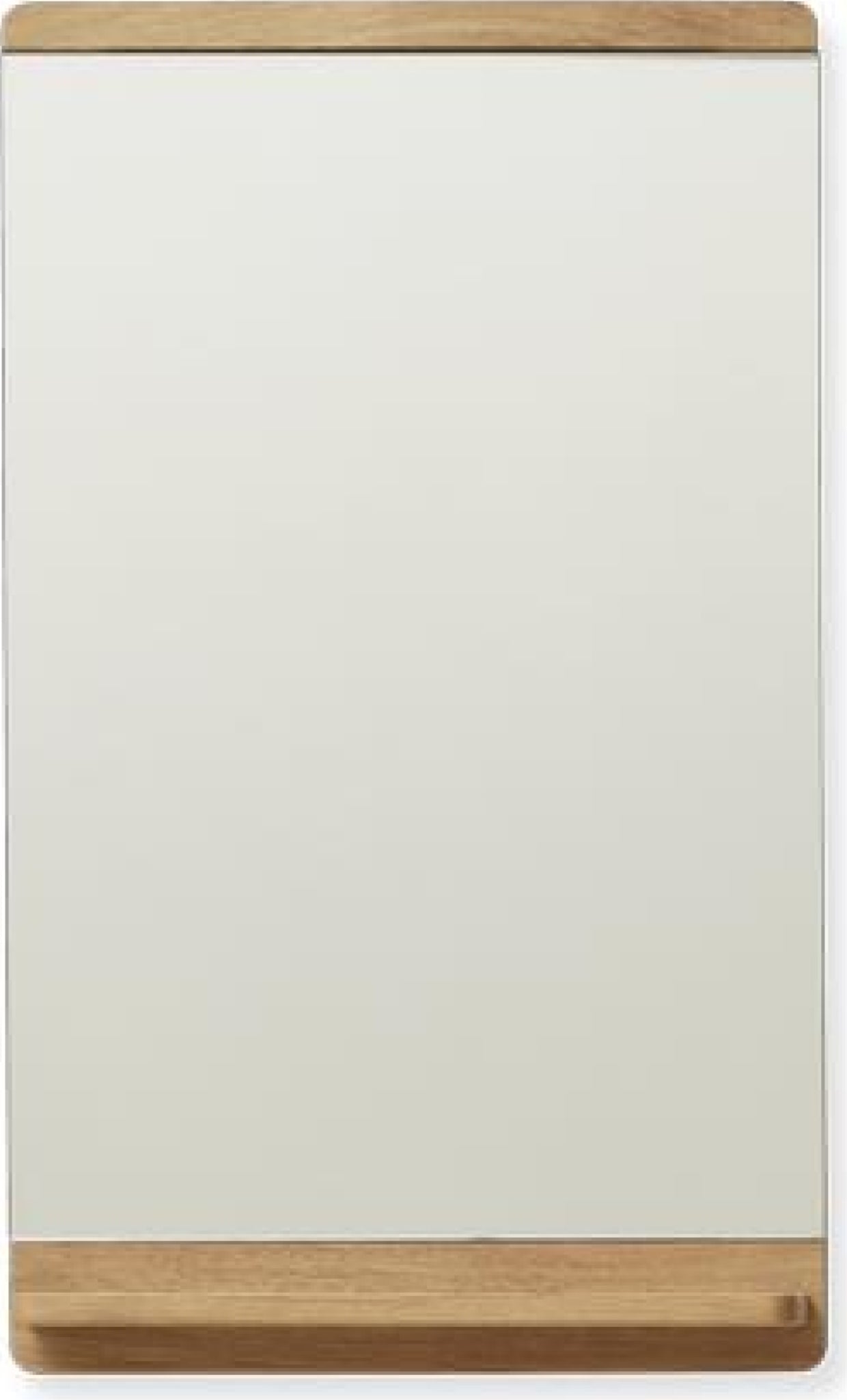 Form & Refine Rim Wall Mirror With Shelf — Oak, Infinity Glass Finish