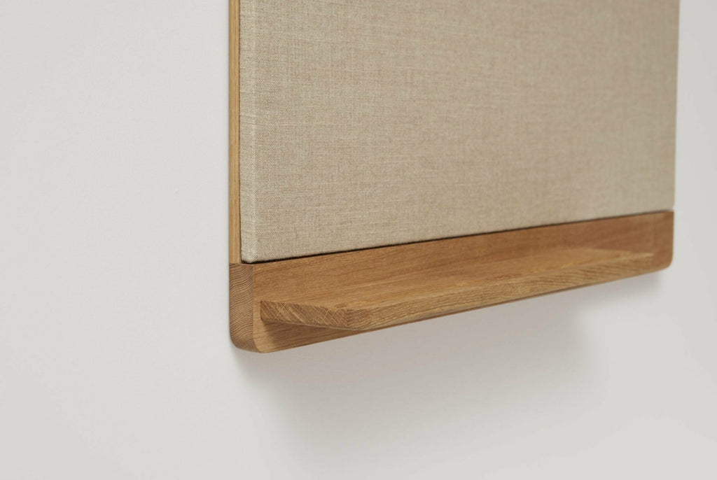 Form & Refine Rim Pinboard 75x75 Cm Solid Oak - Recycled Canvas Shelf