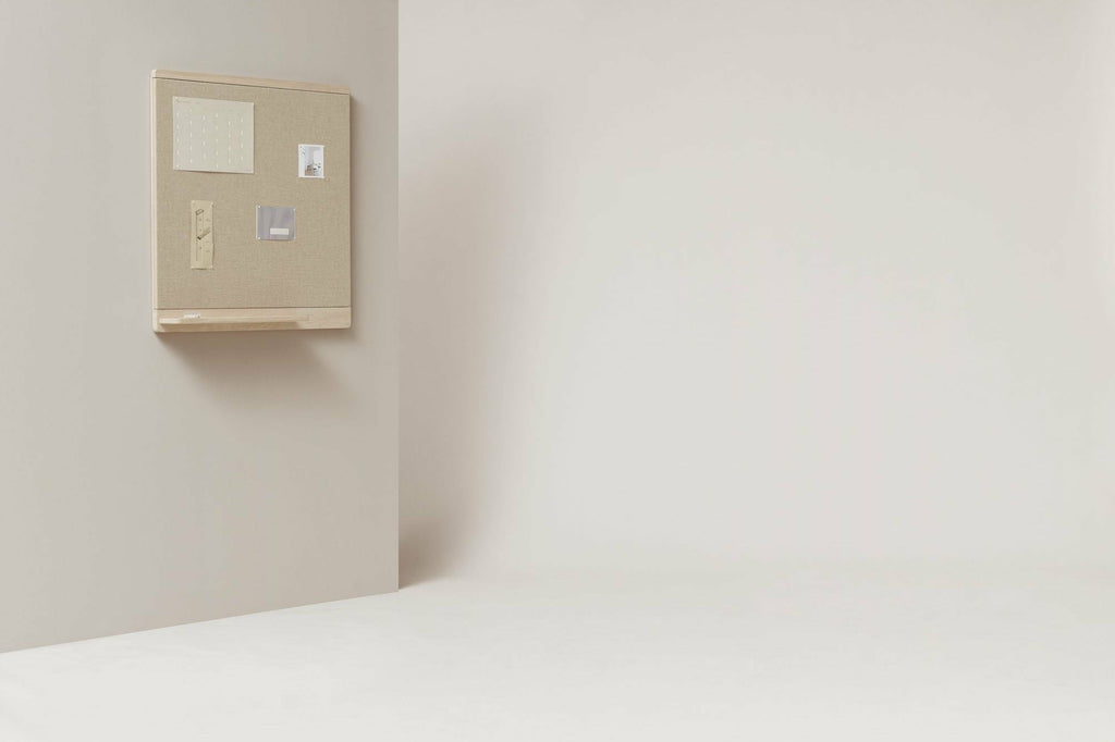 Form & Refine Rim Pinboard 75x75 cm — White Oak with Recycled Canvas