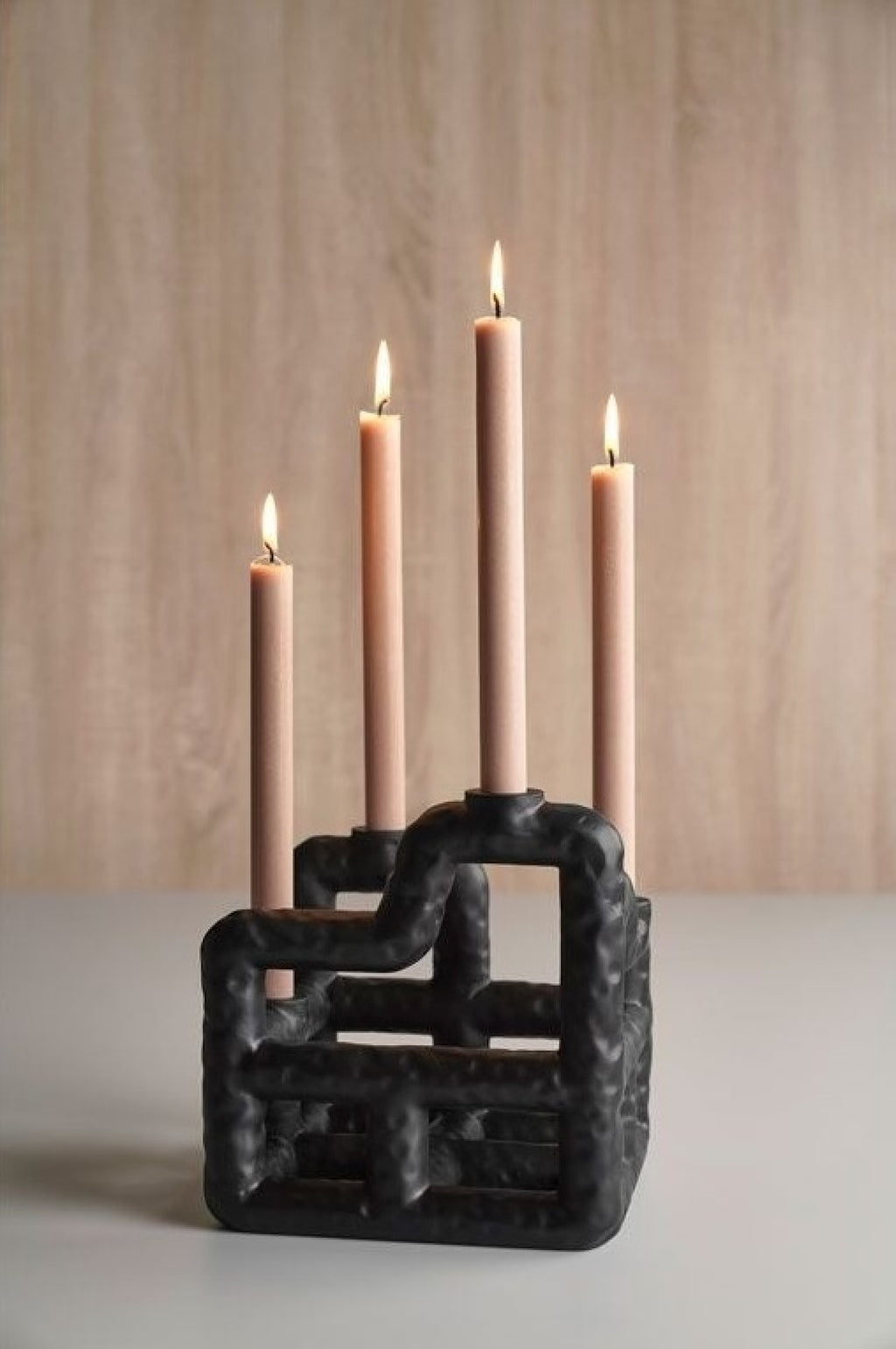 Villa Collection Lyst Candle Holder, Black