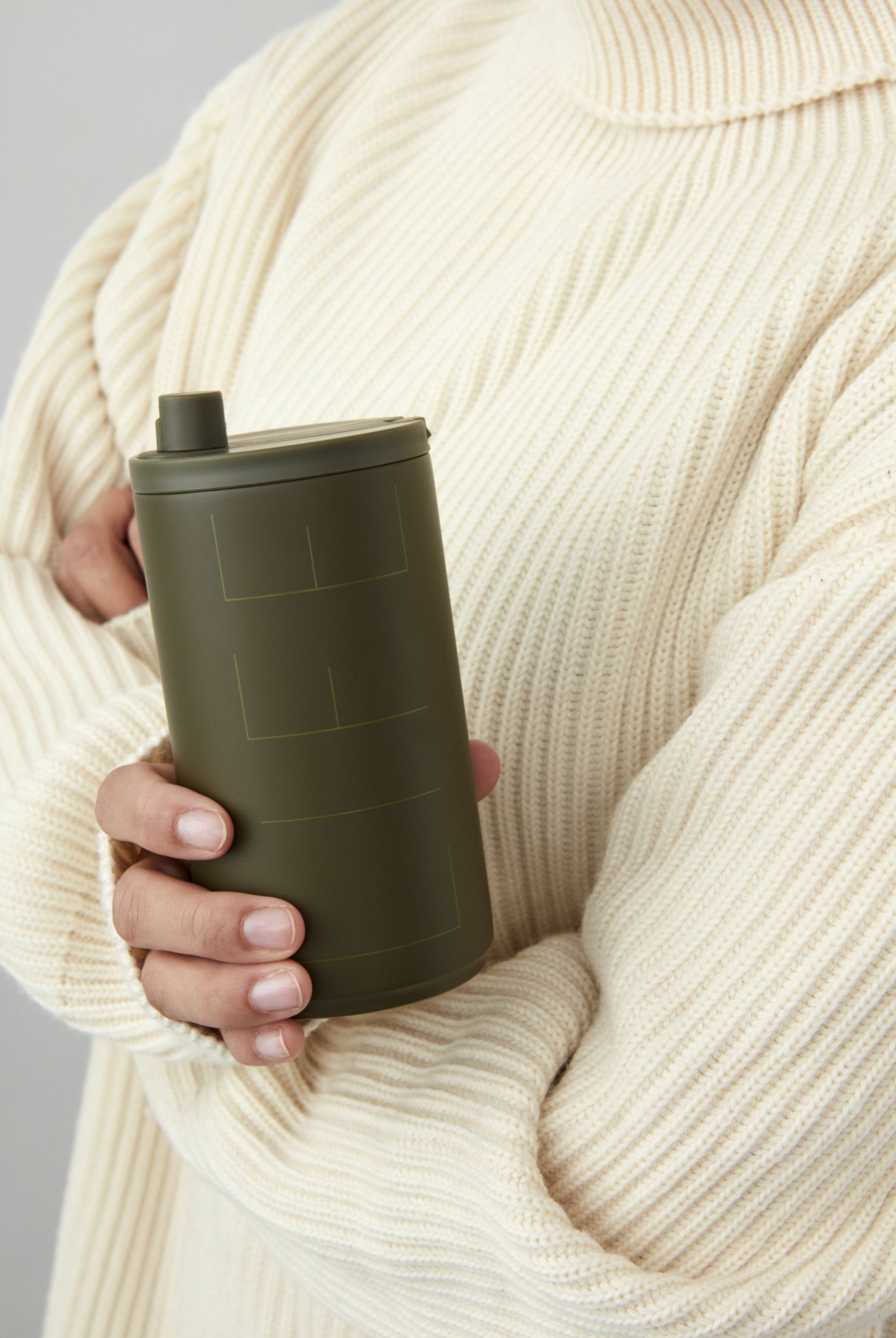 Design Letters Travel ThermoCher 350 ml, Olive