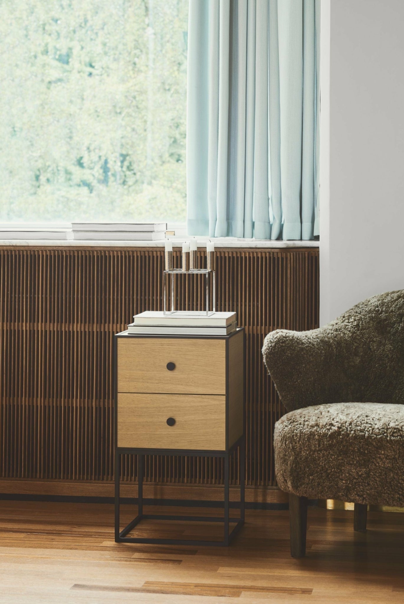 Audo Copenhagen Frame 35 module with two drawers, light grey