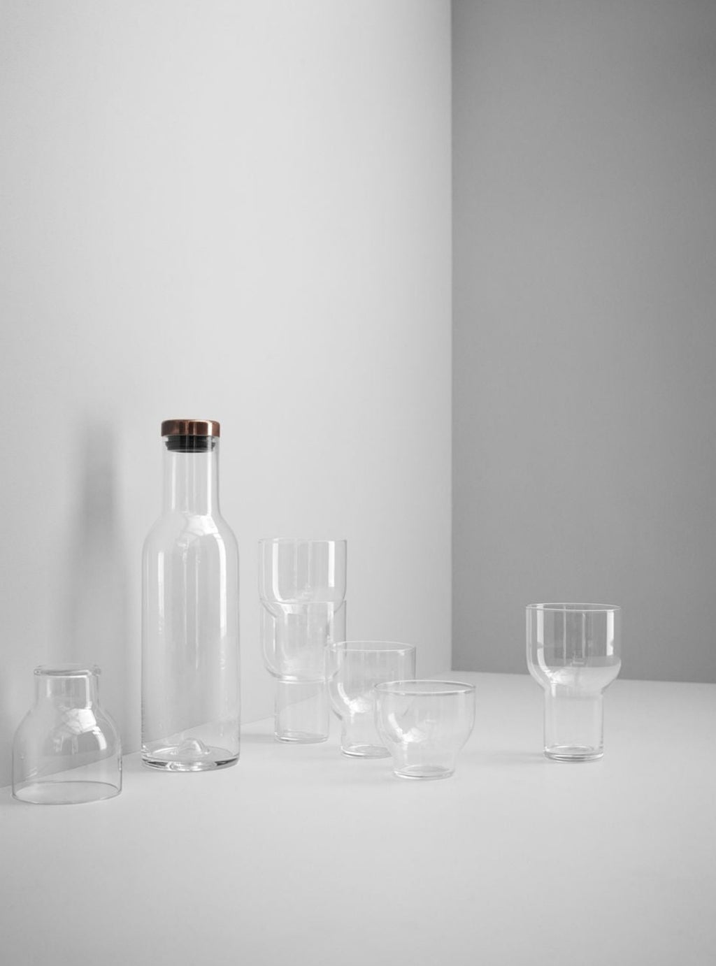 Audo Copenhagen Wine & Water Water Glass Brass, Smoke