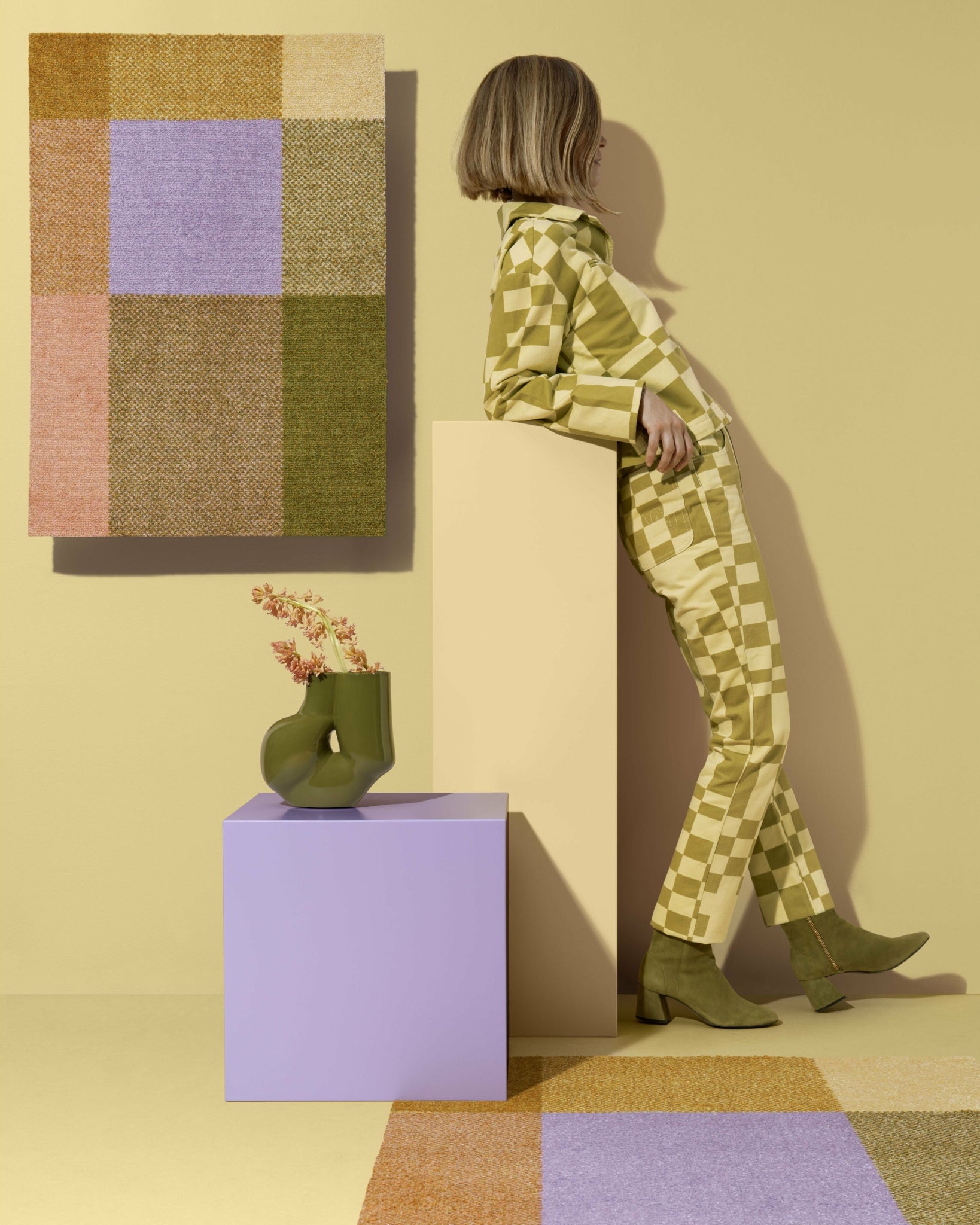 Heymat Mix Teklan Doormat 85x150 cm – Black PET, Non-slip Nitrile Backing