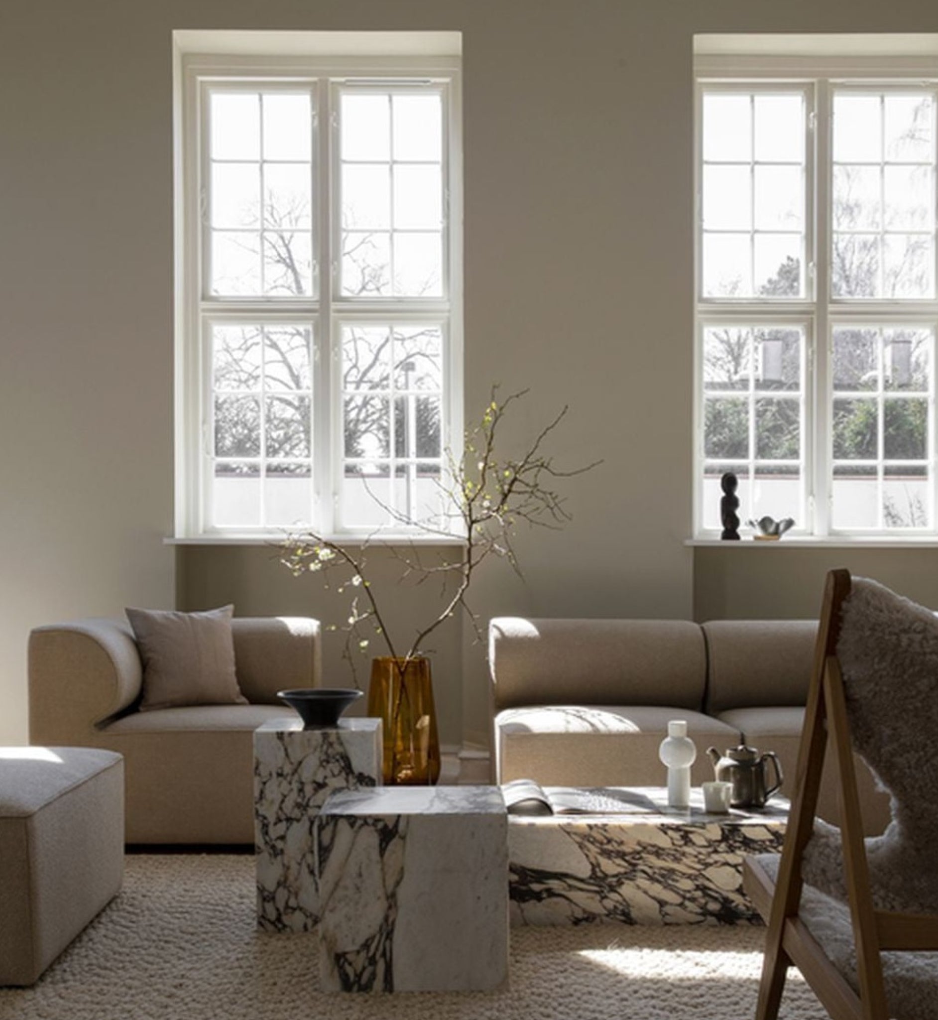 Audo Copenhagen Mimoides cushion 40x40 cm, indigo