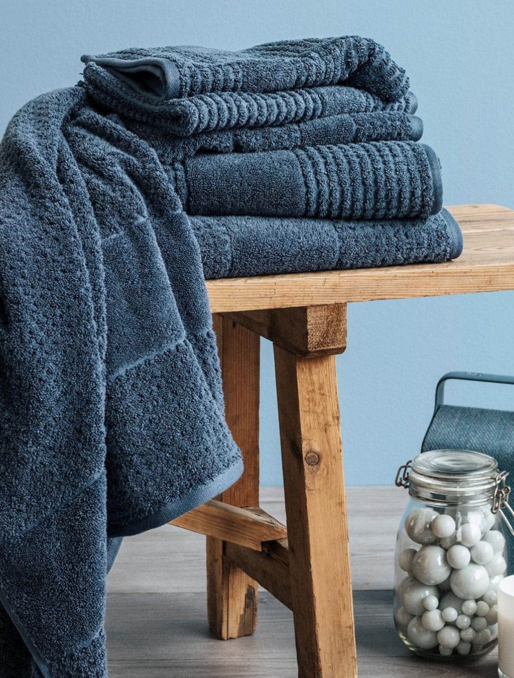 Juna Check washcloth white, 30x30 cm