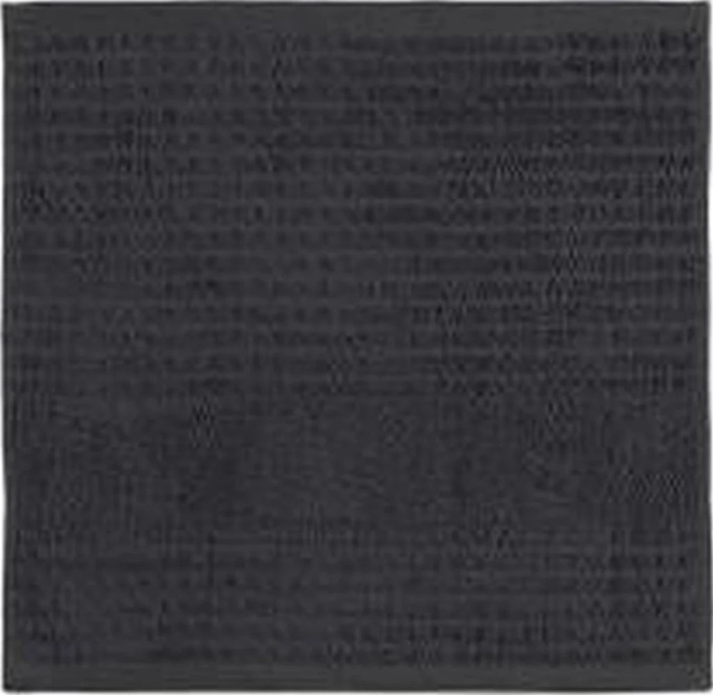 Juna Check washcloth dark grey, 30x30 cm