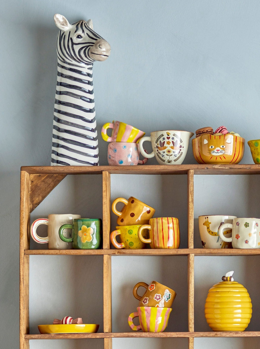 Bloomingville MINI Kittie Tableware Set, Brown, Stoneware