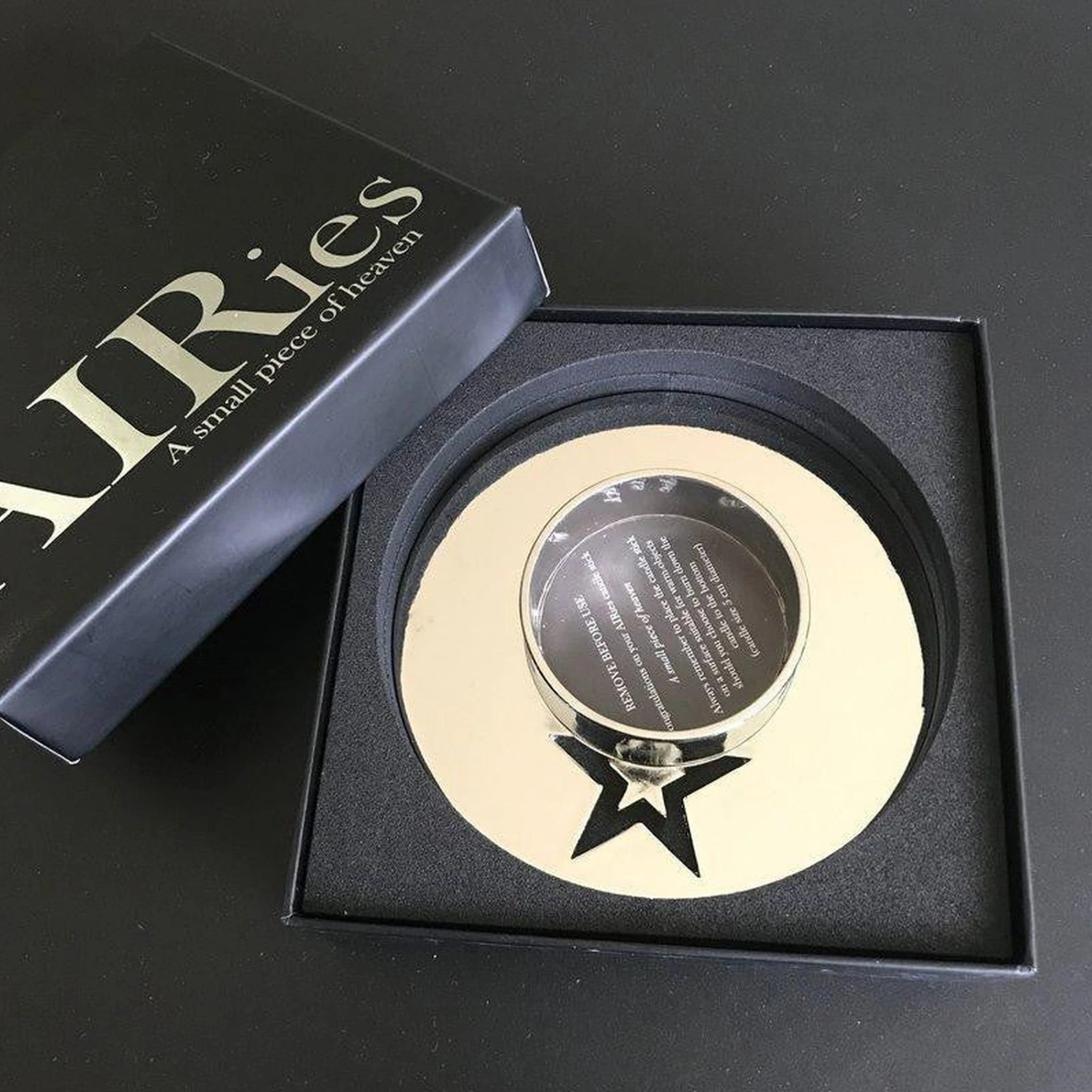 AIRies candle holder with star, silver