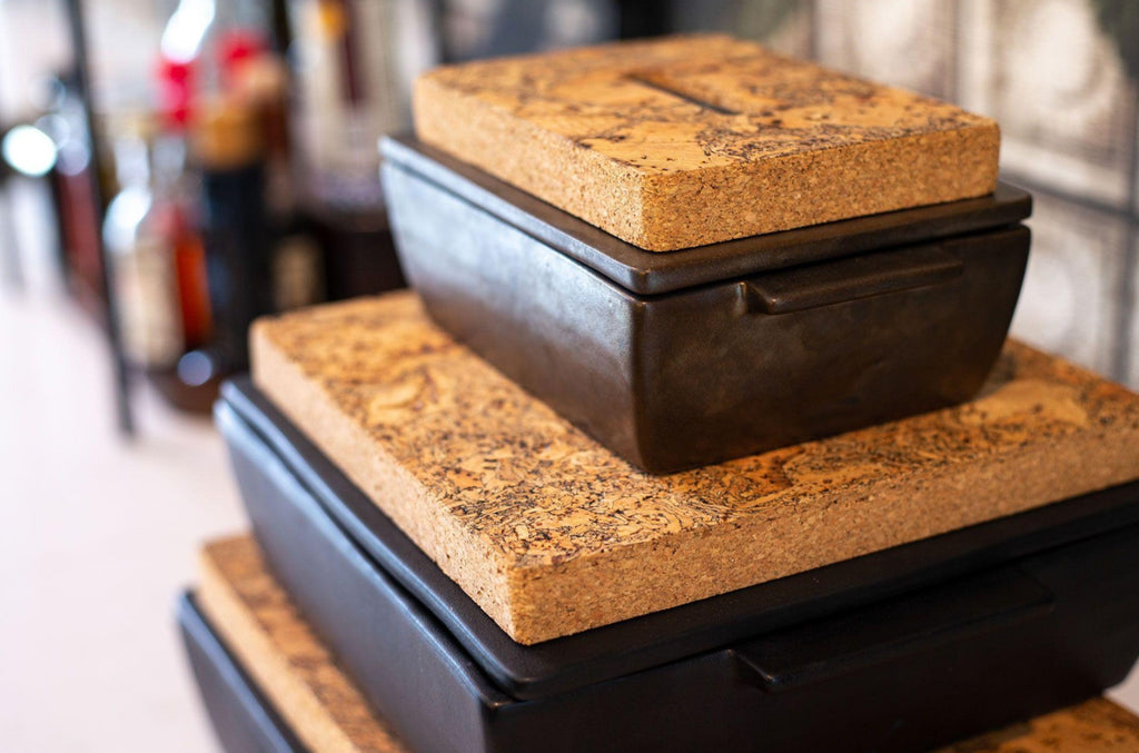 Dutchdeluxes rectangular casserole dish ceramic medium, platinum matt