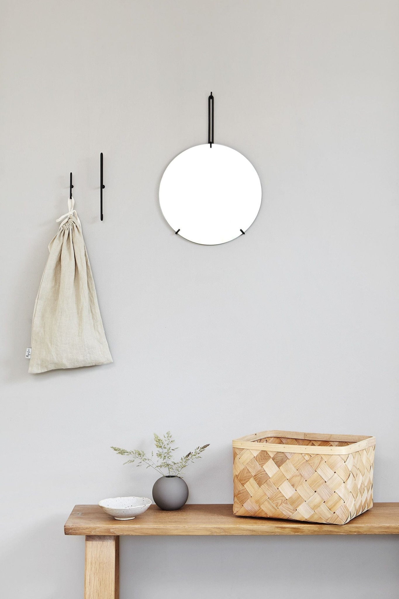 Moebe Large Black Wall Hook - Stylish Steel Coat & Key Hanger