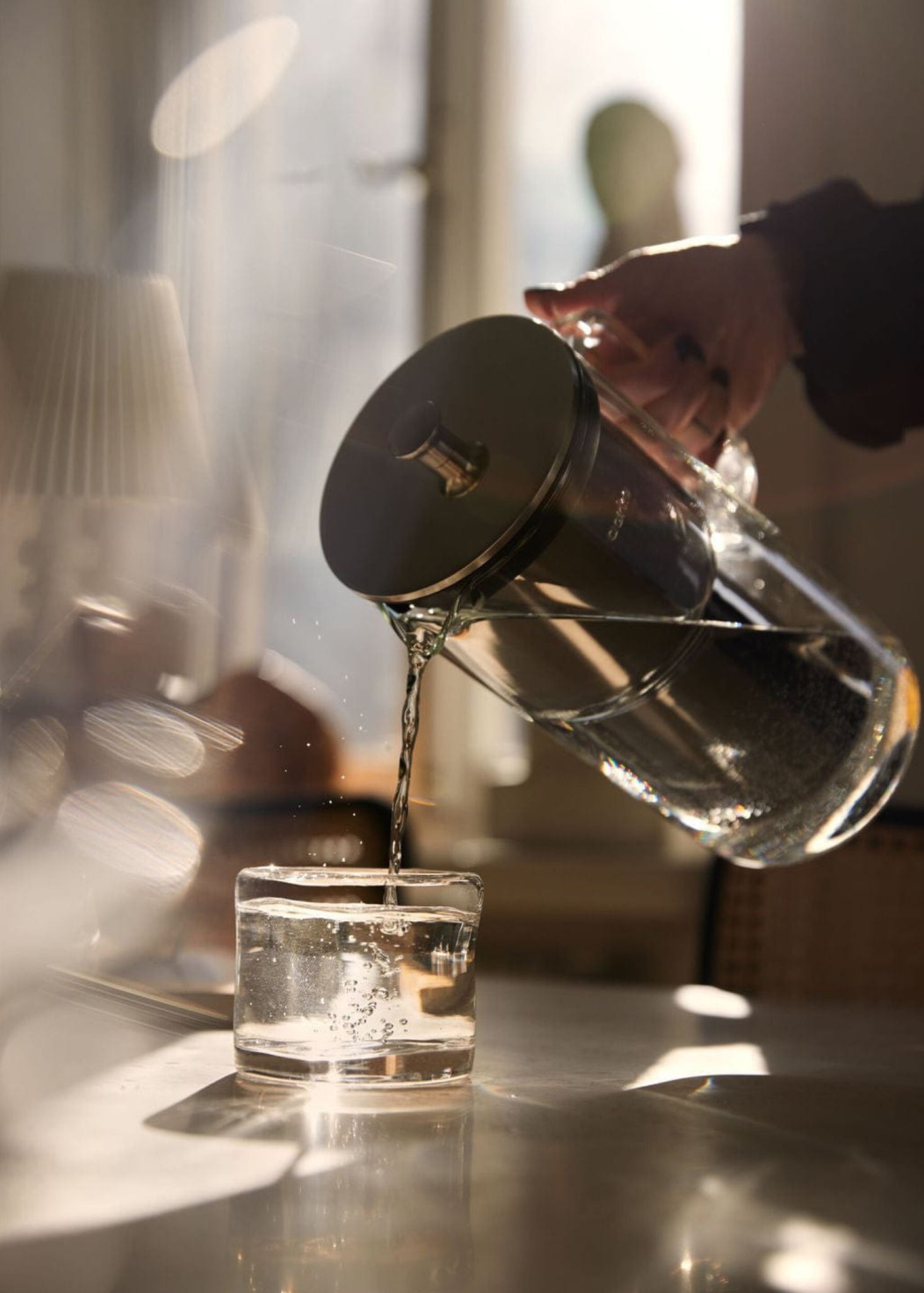 Aarke Purifier: Premium Glass & Steel Water Filter Jug For Cleaner Water