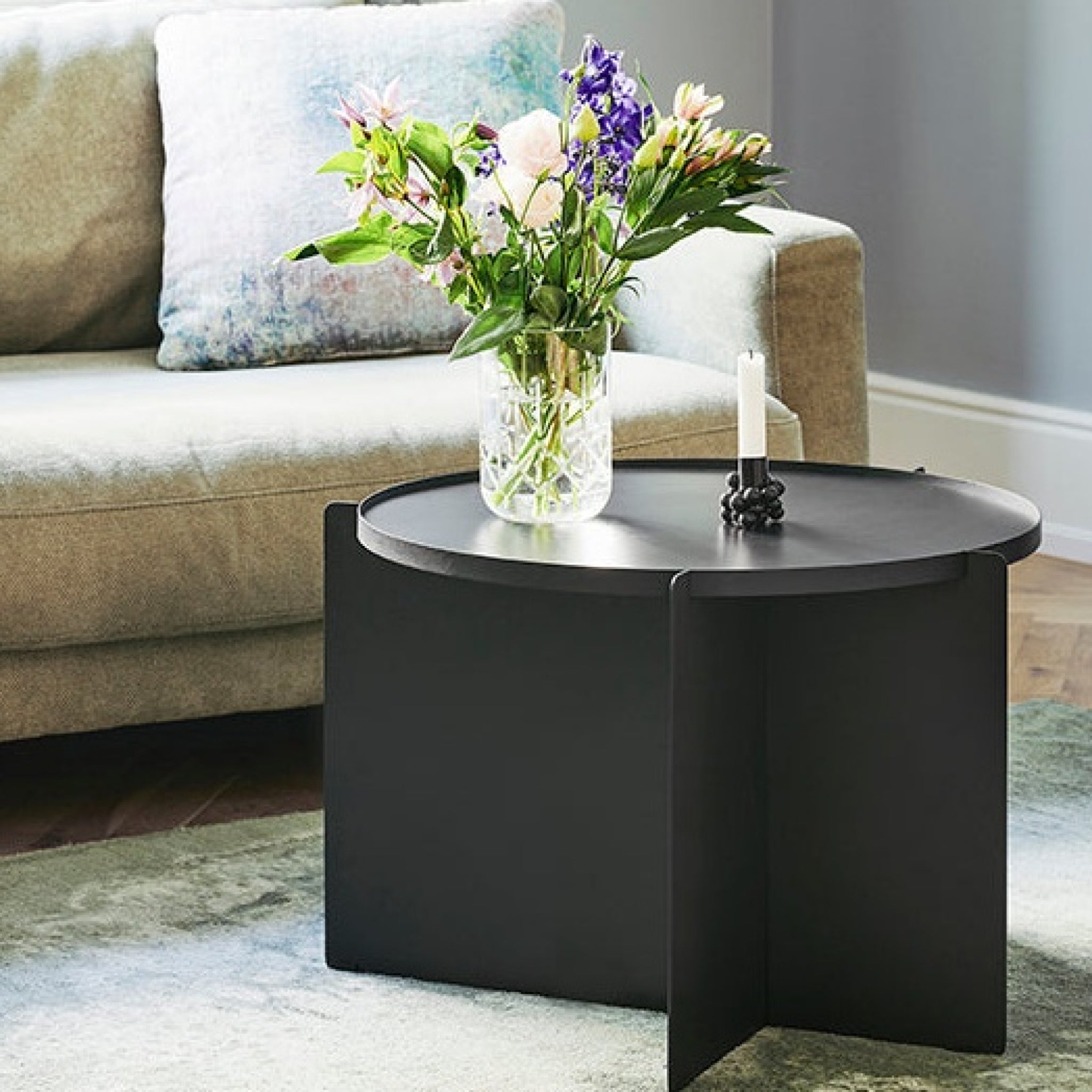 Gejst Svip Side Table Black - 60×42 Cm Steel/aluminium By C.f. Møller