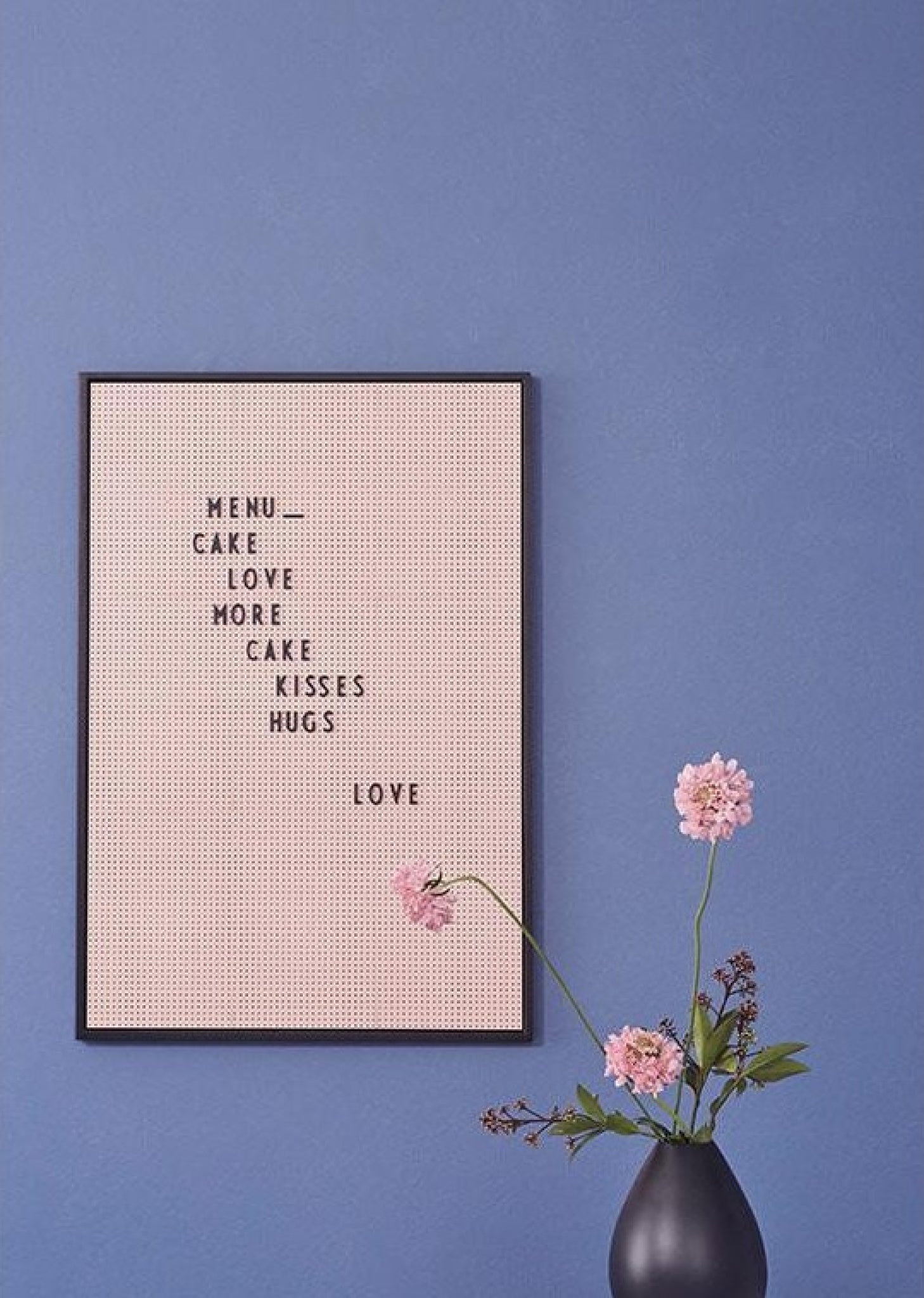 Design Letters Wall Dark Gray, Large