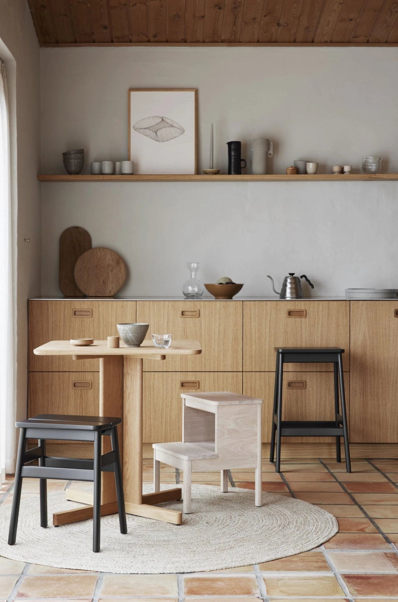 Form & Refine A Line Oak Stepstool - Natural Oiled Oak, Versatile Seat