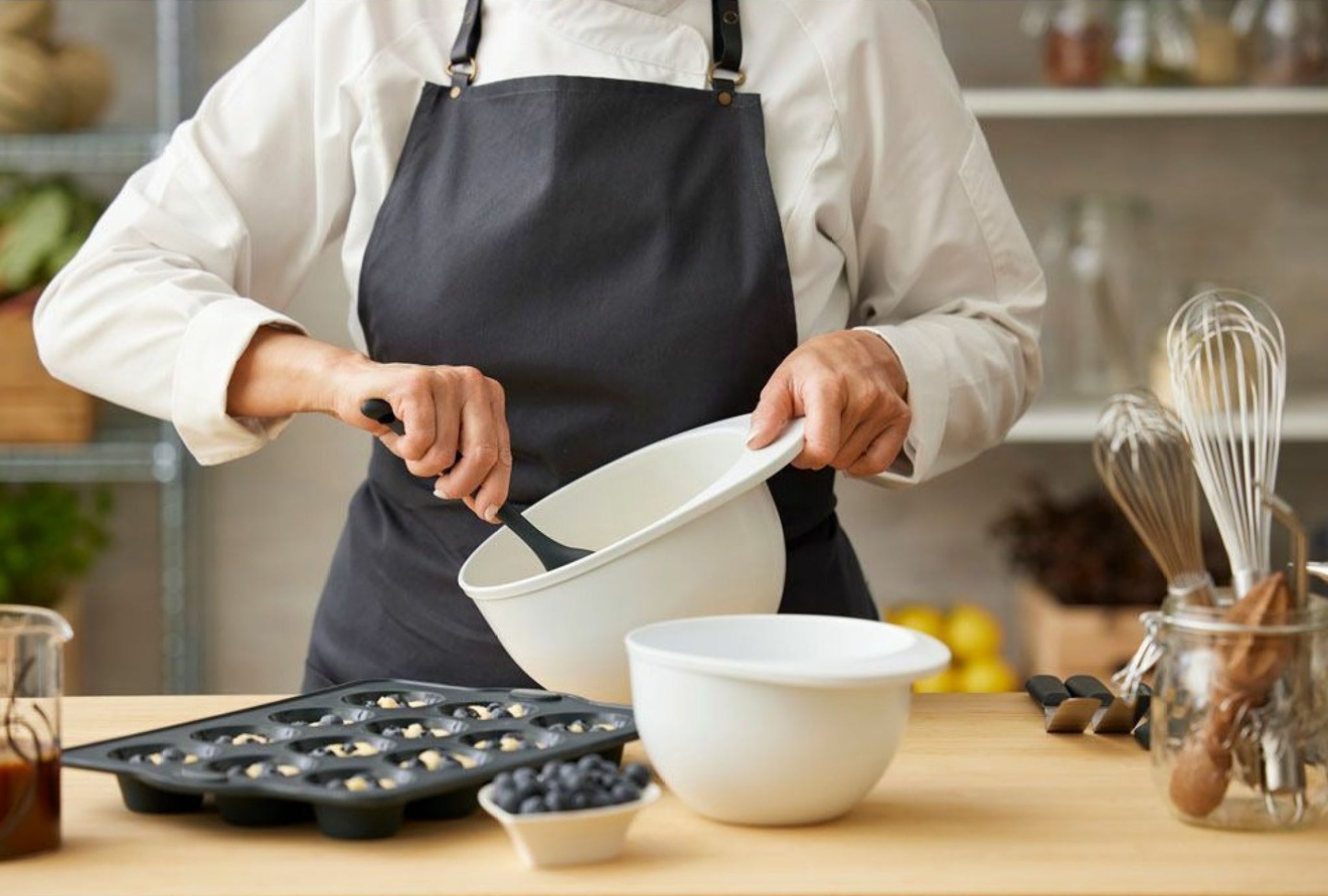 Blomsterbergs Mixing Bowl Set White, 2 pcs.