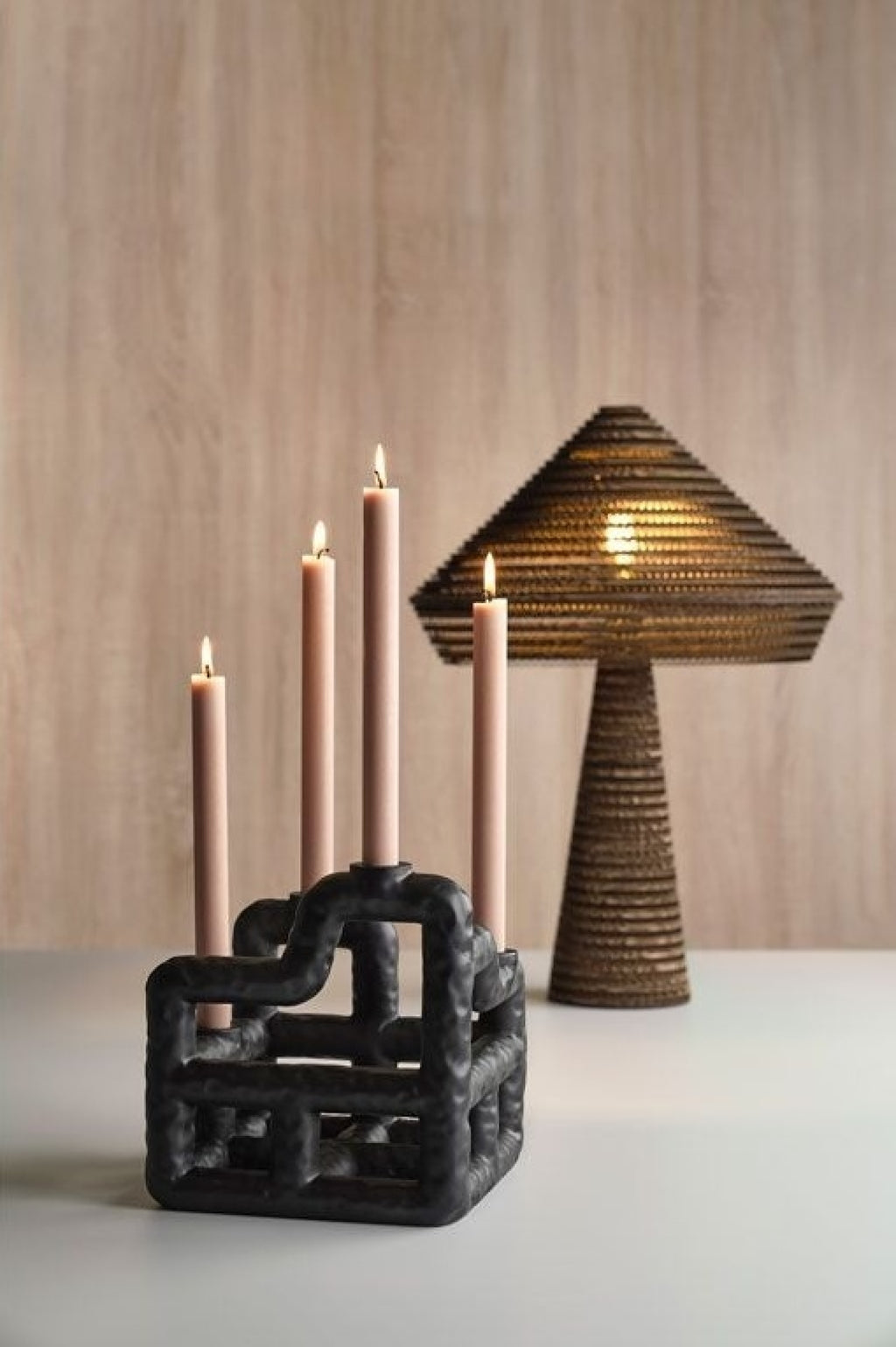 Villa Collection Lyst Candle Holder, Black