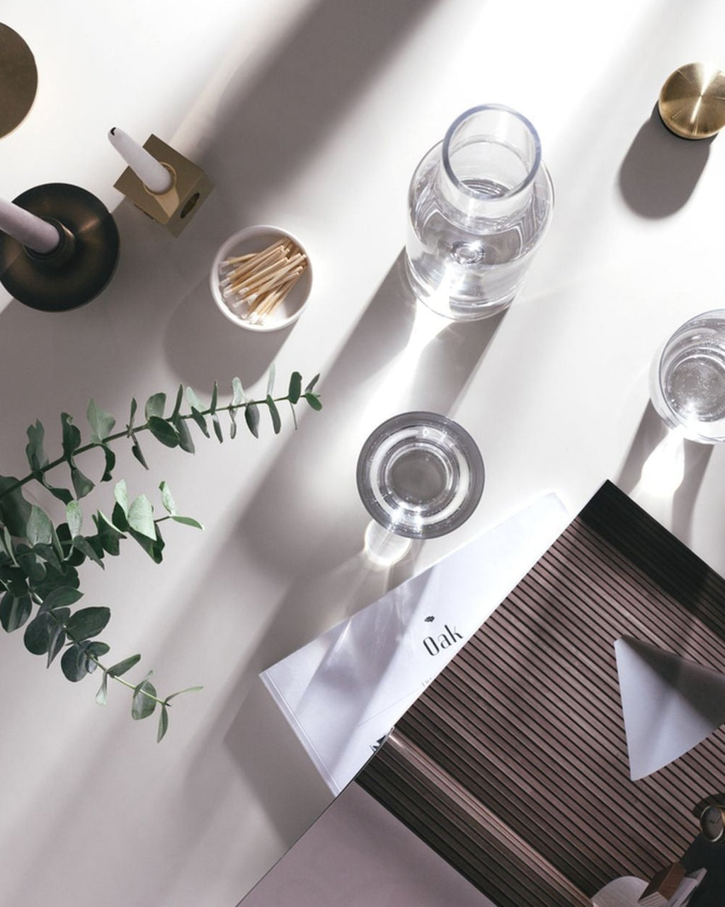 Audo Copenhagen Wine & Water Water Glass Brass, Smoke