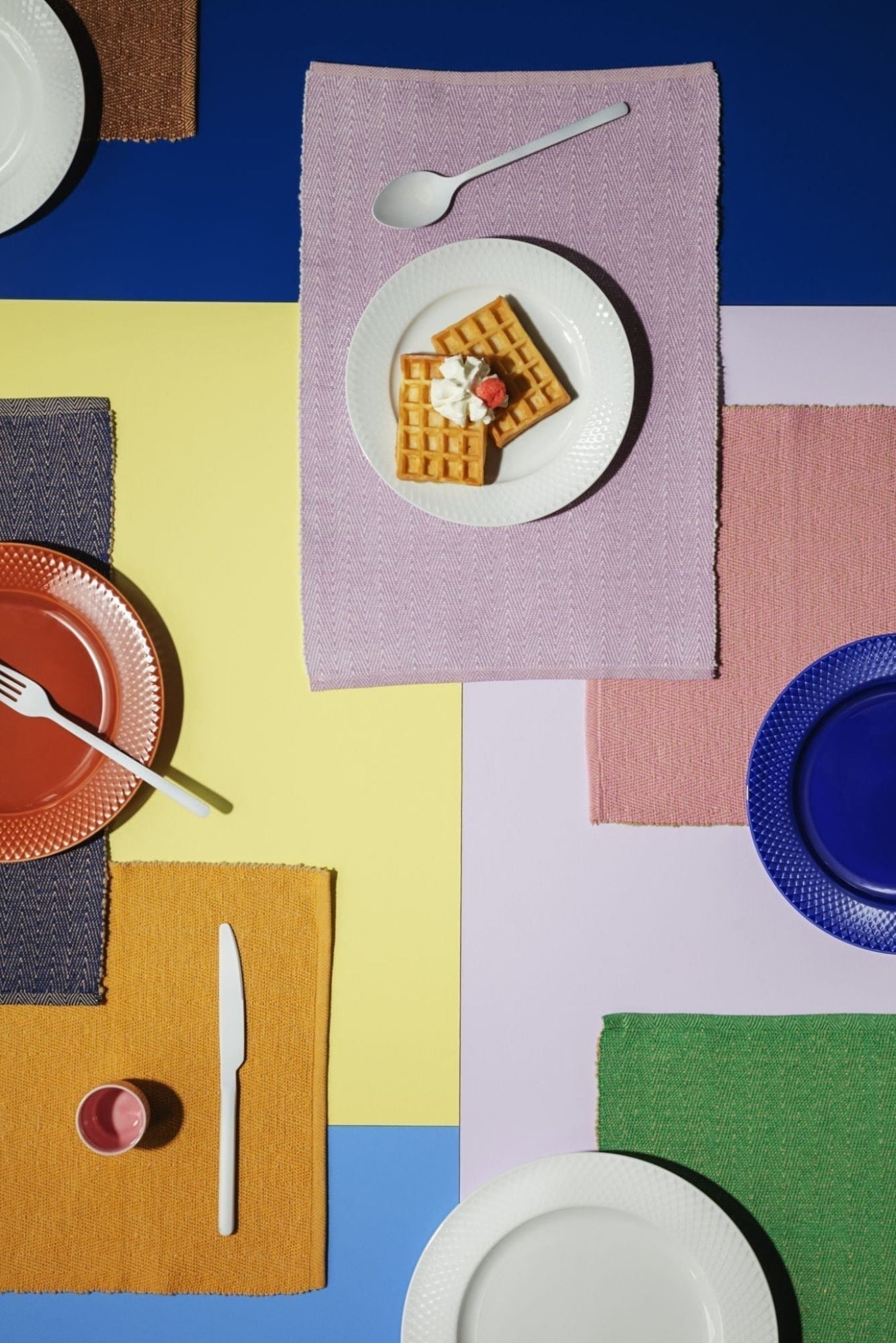 Lyngby Porcelæn Herringbone placemat 43x30 cm, purple