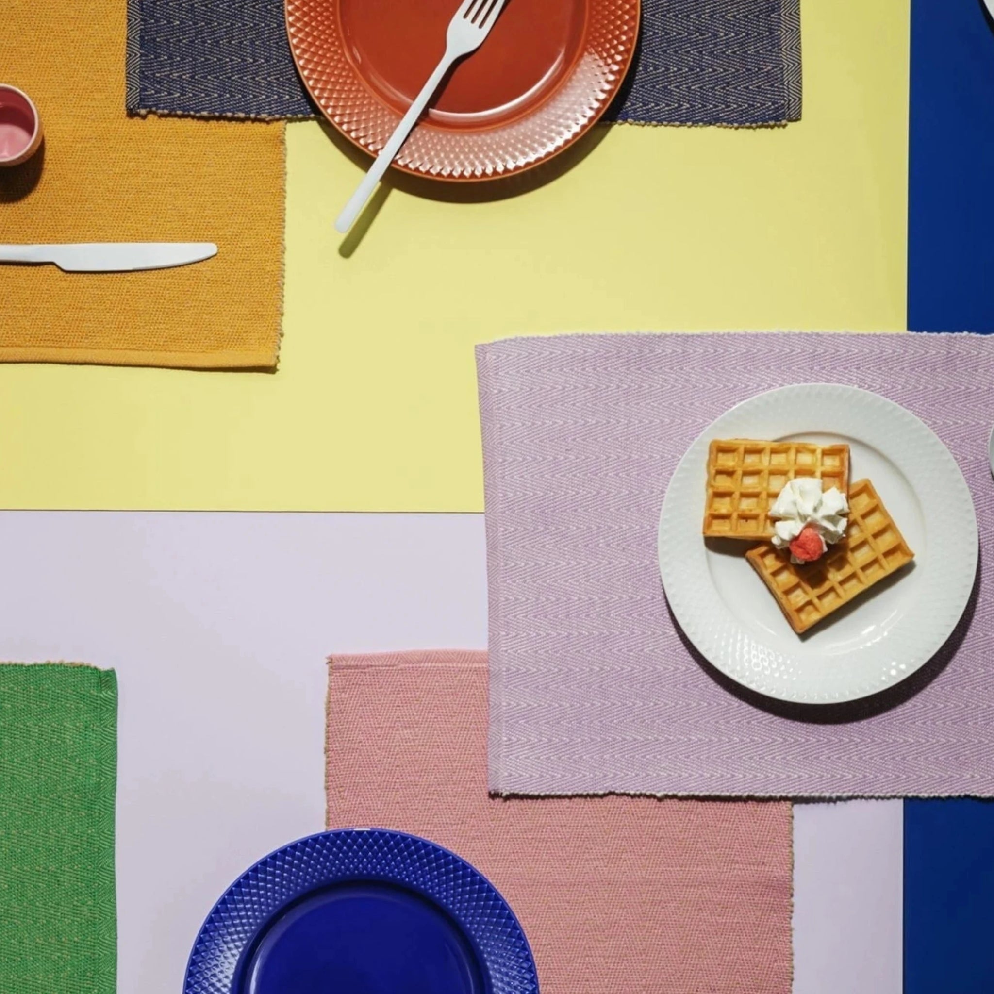 Lyngby Porcelæn Herringbone placemat 43x30 cm, purple