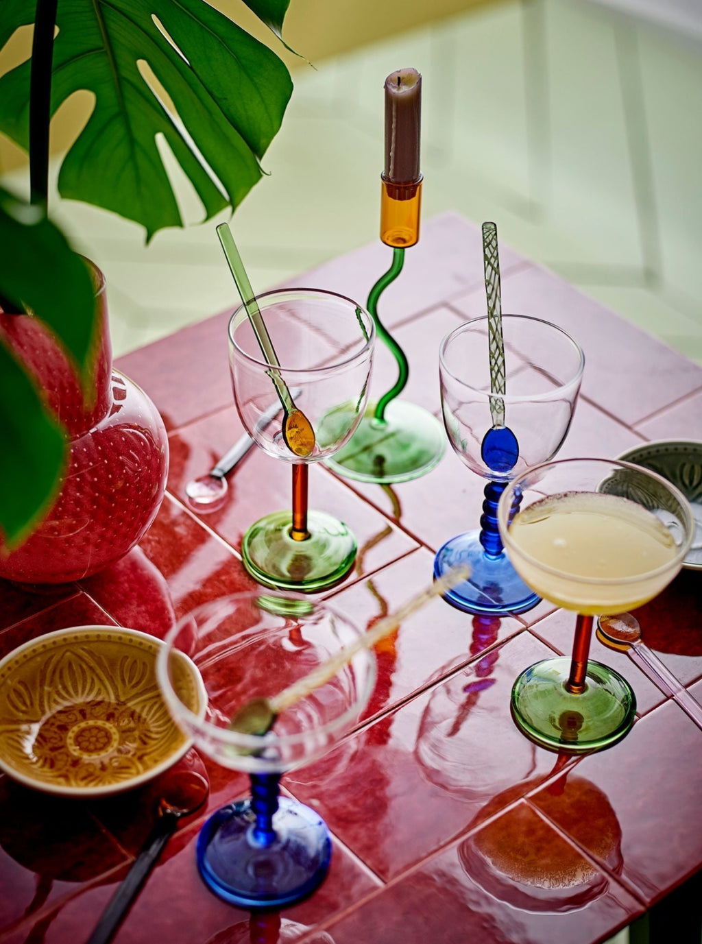 Bloomingville Rani Bowl, Green, Stoneware