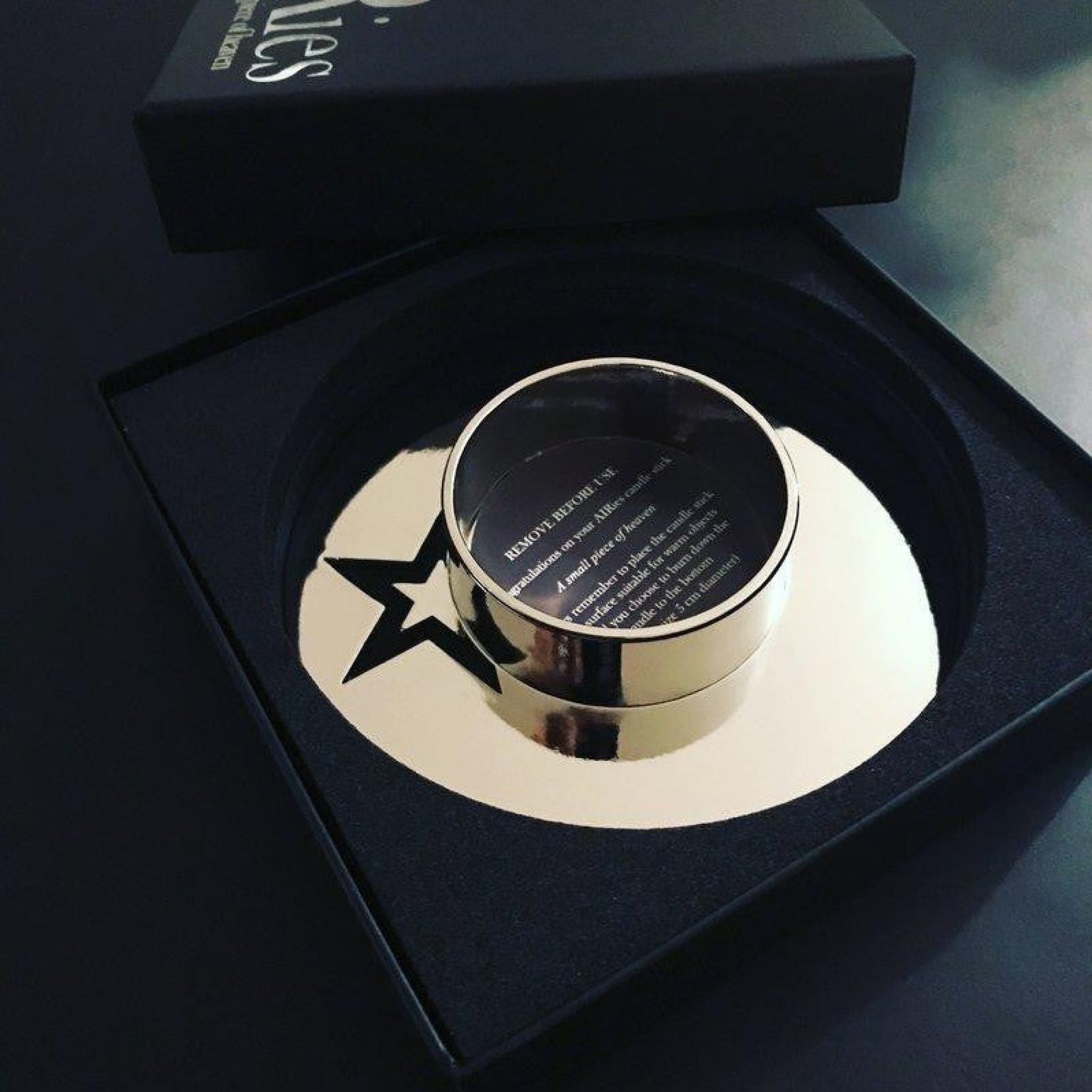 AIRies candle holder with star, silver