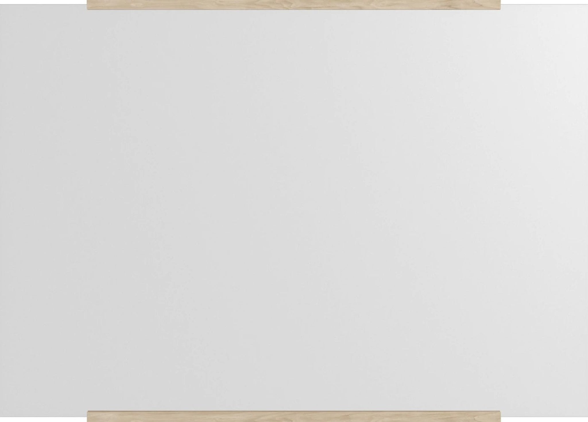Minimalist Moebe Rectangular Wall Mirror in Ash - 101.8x70 cm