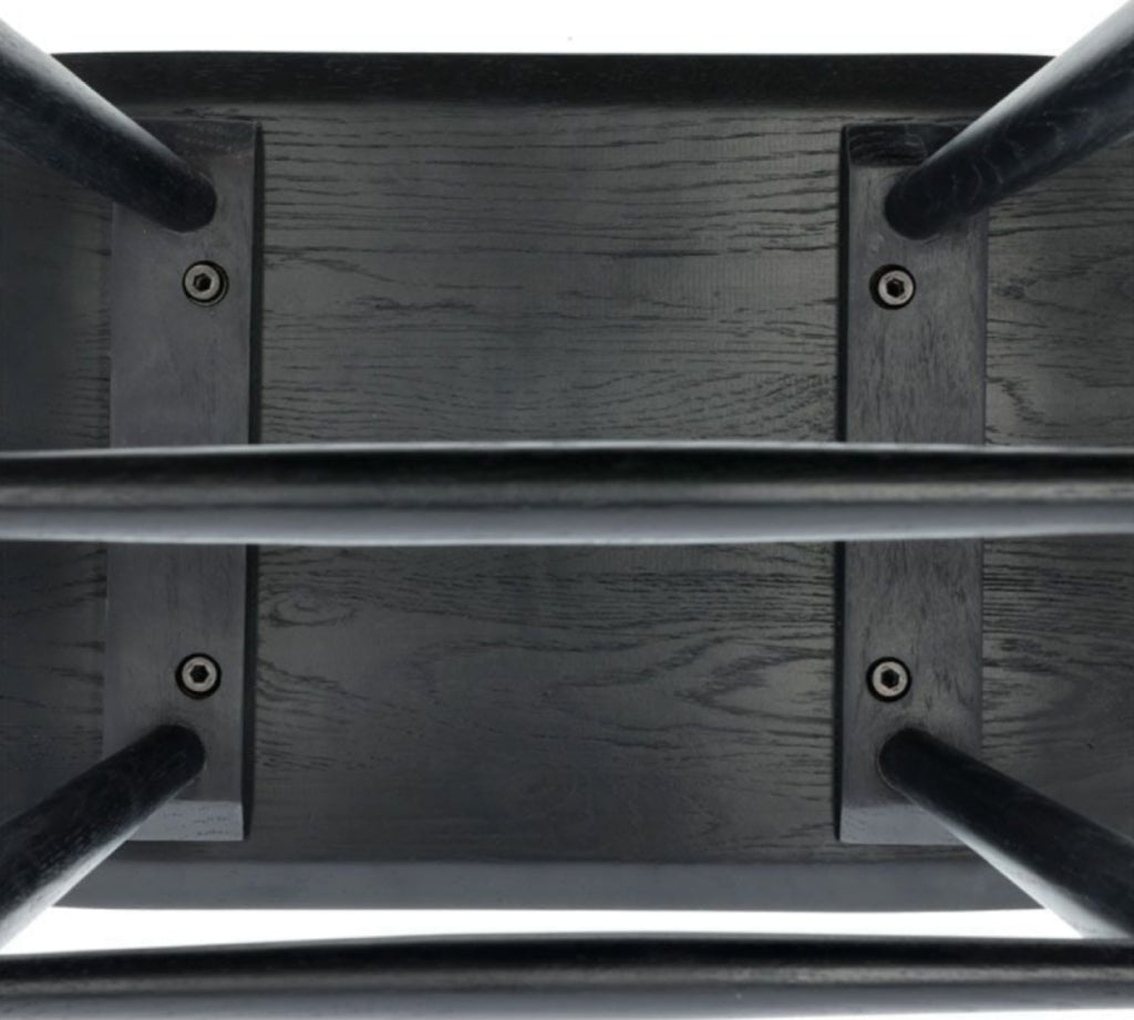 Villa Collection Raffia High Stool, Black