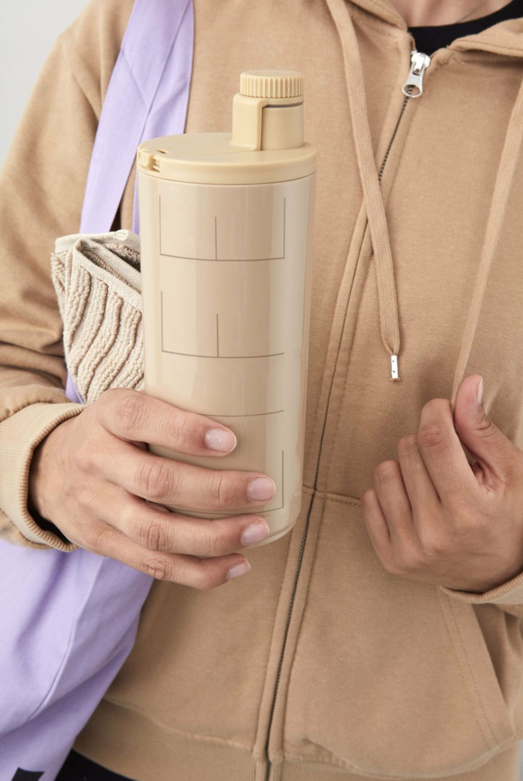 Design Letters Sports Bottle 500 ml, beige