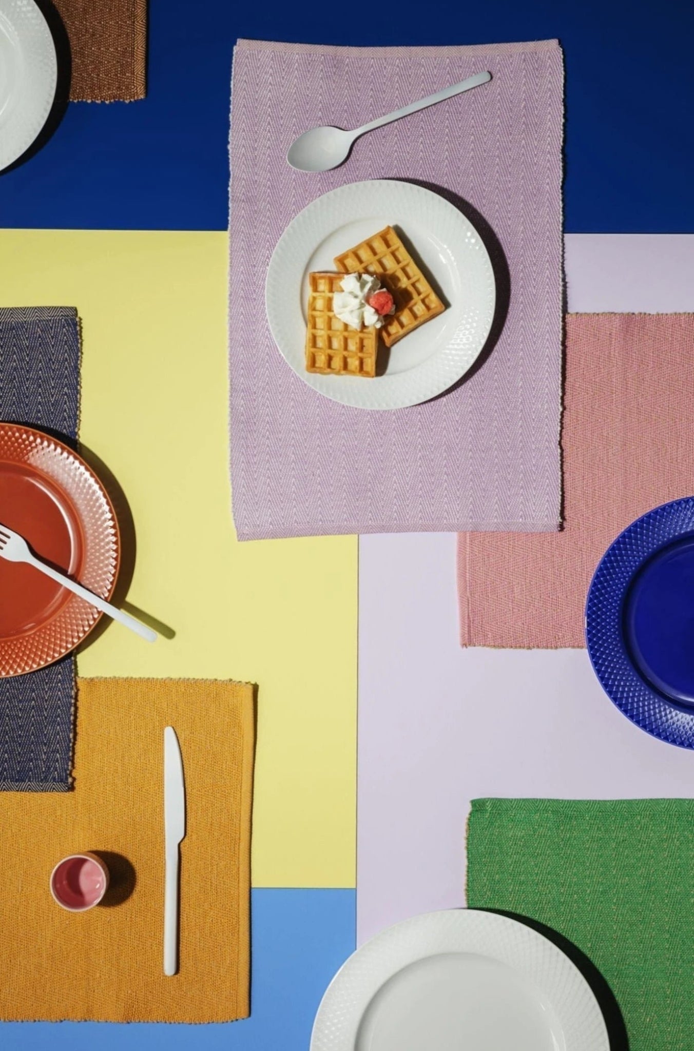 Lyngby Porcelæn Herringbone placemat 43x30 cm, purple