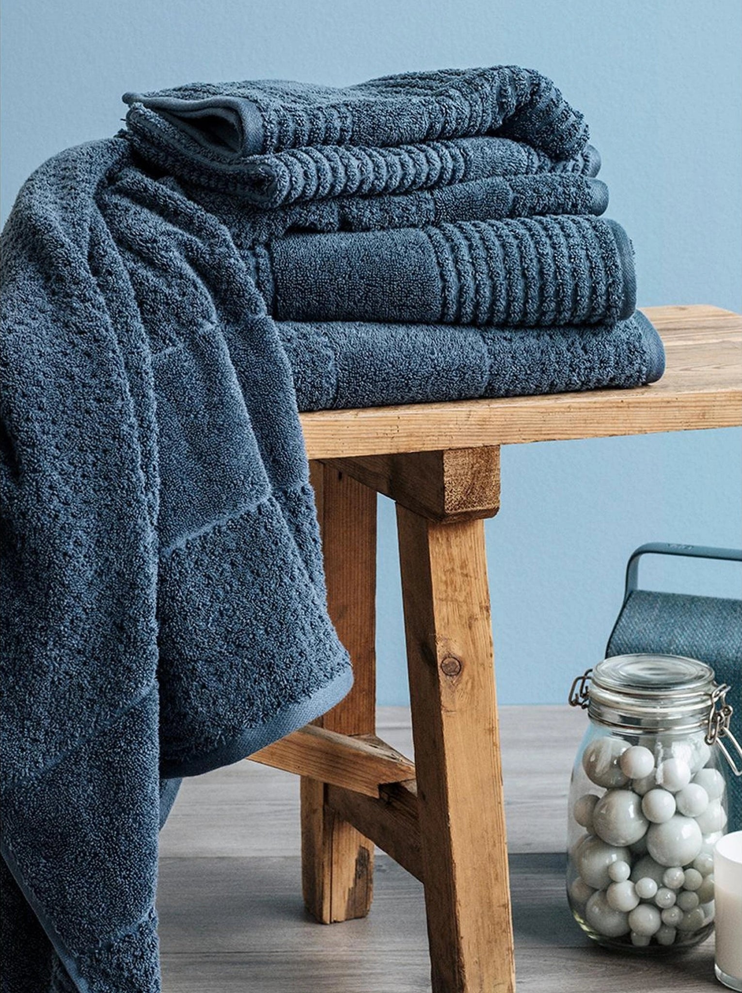 Juna Check washcloth dark grey, 30x30 cm