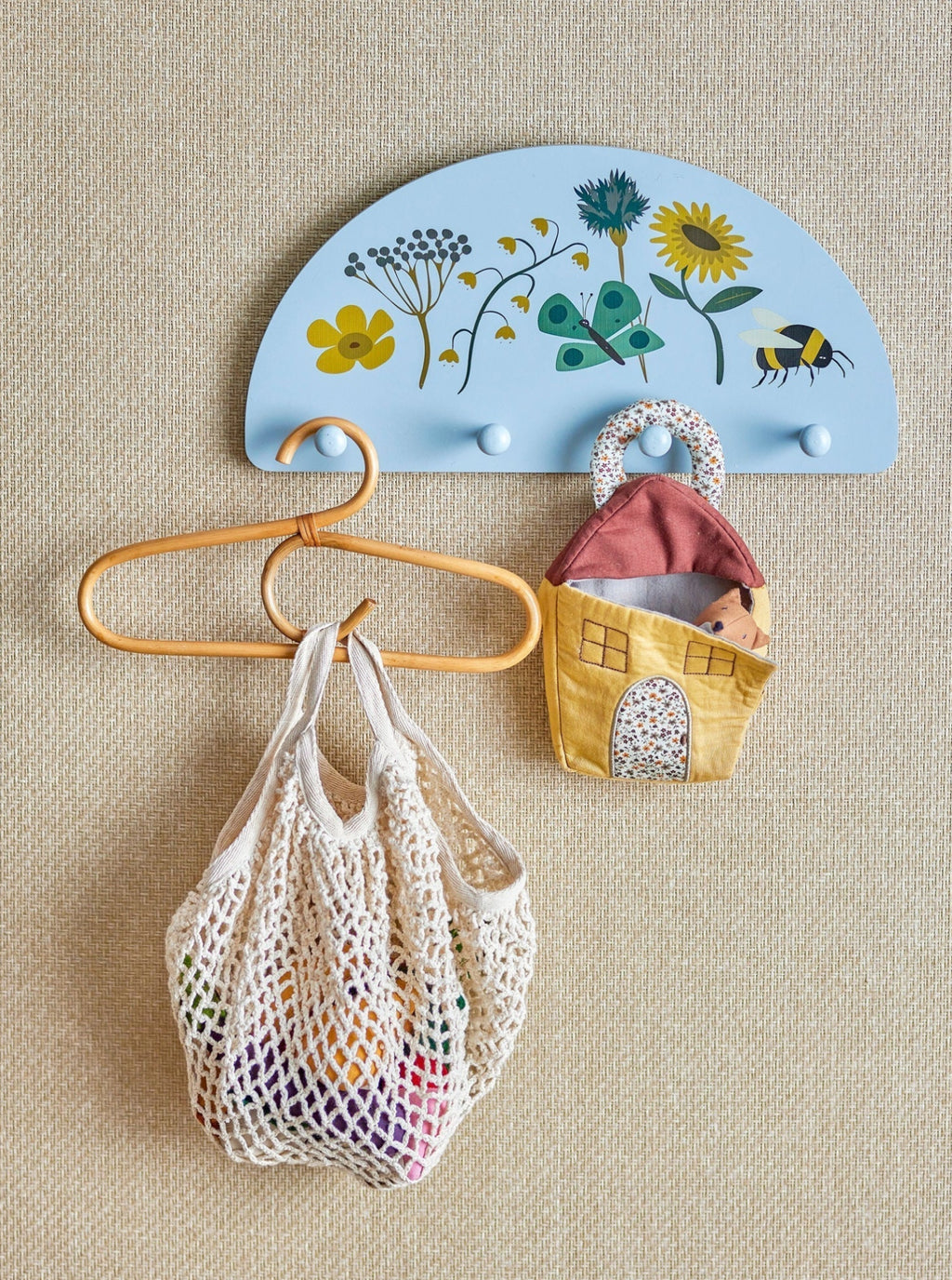 Bloomingville MINI Juliana Coat Rack, Blue, Lotus