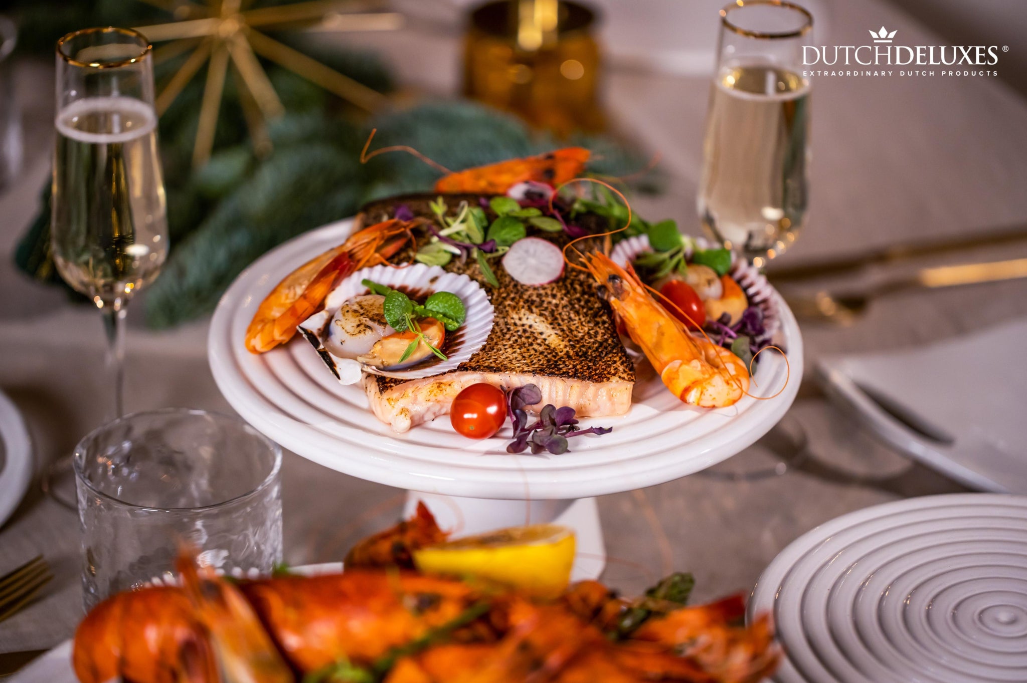 Dutchdeluxes cake stand Ø 25 cm, platinum