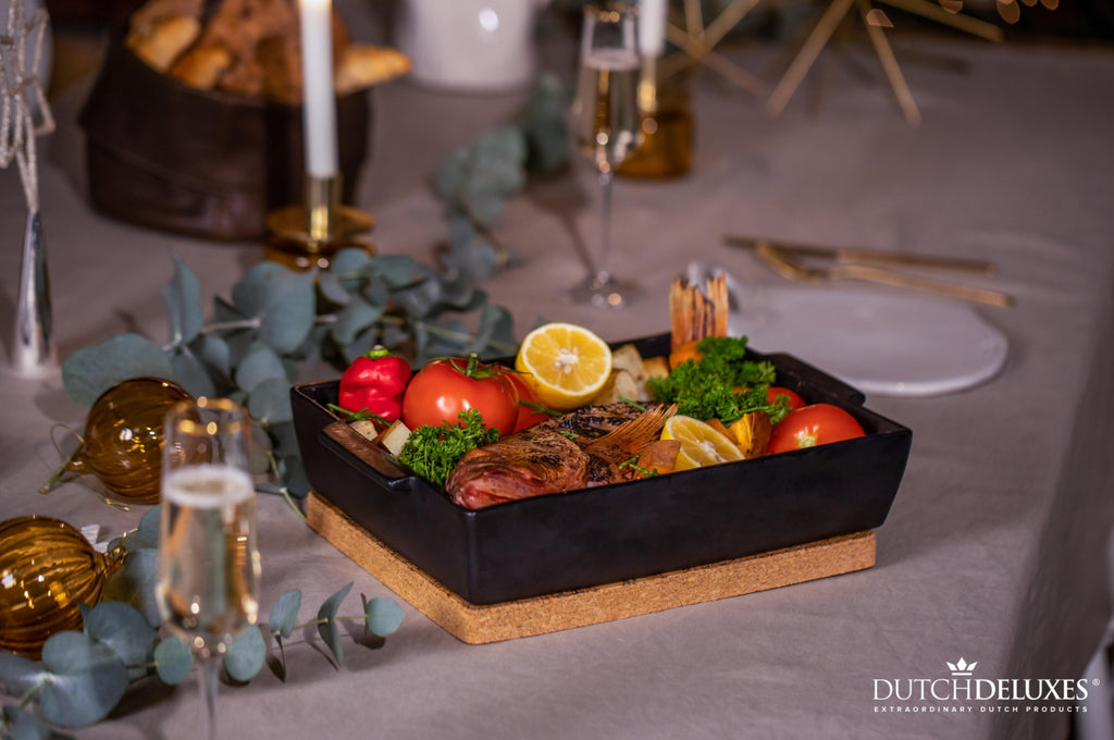 Dutchdeluxes rectangular casserole dish large, matt black