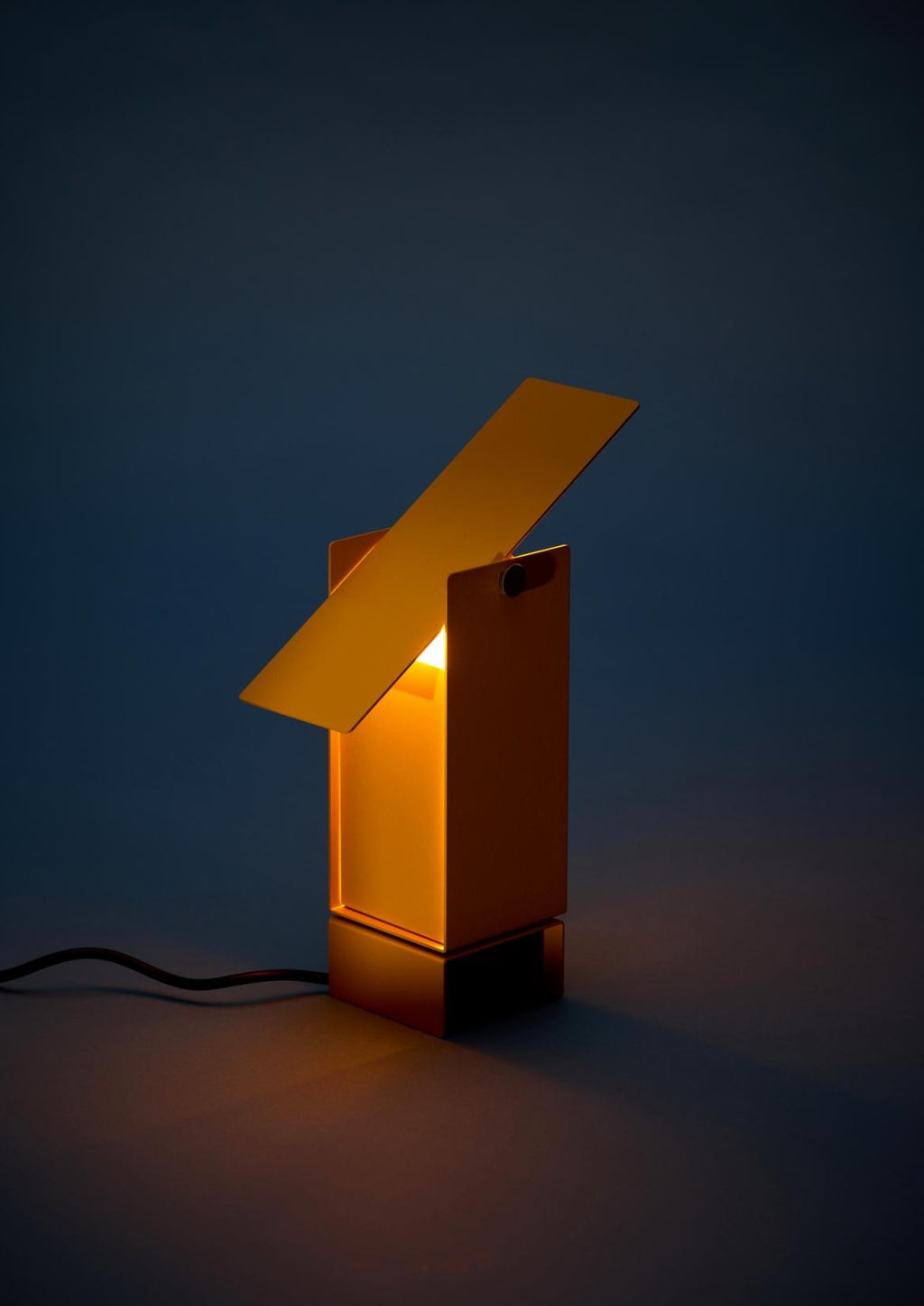Illuminate Your Space: MOEBE Yellow Pivoting Table Lamp - Danish Design