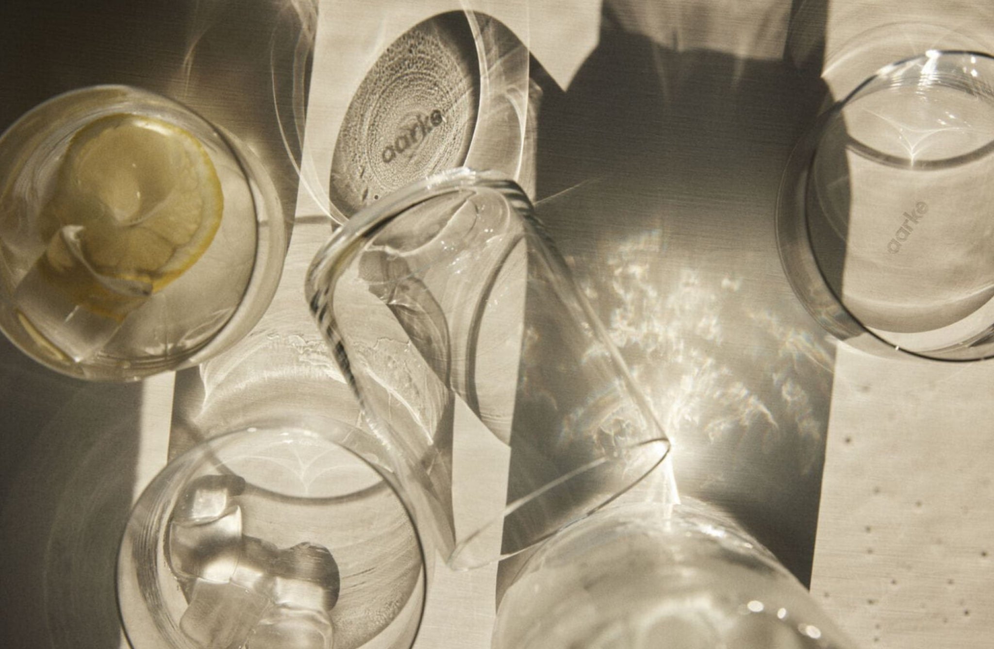 Aarke Nesting Glass Set: Stylish Crystal Glasses, Space-Saving Design